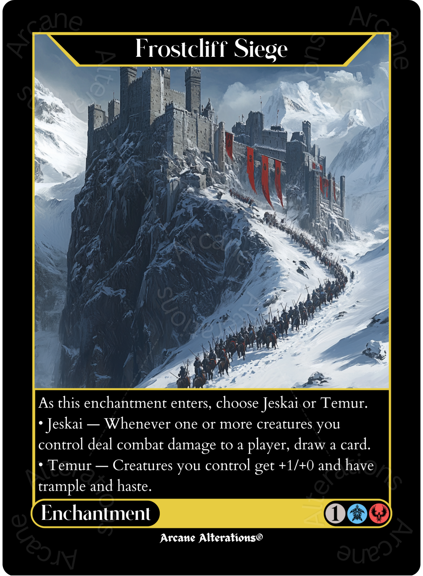 Frostcliff Siege - High Quality Altered Art Custom Proxy Cards