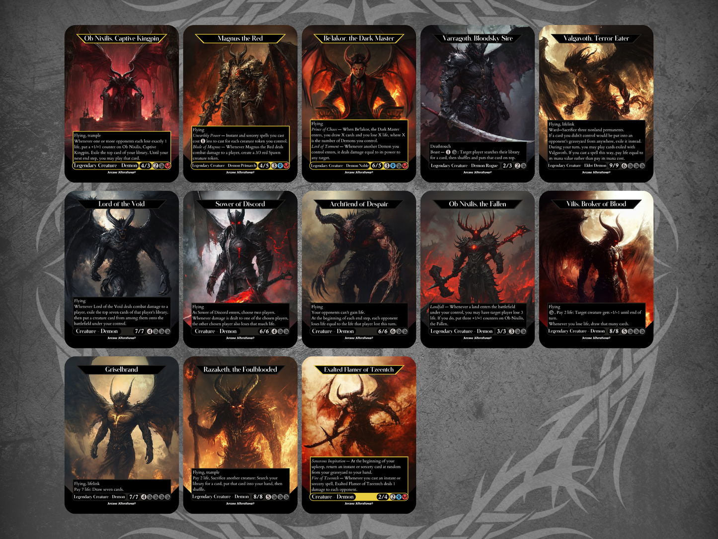 Demon Discount Bundle - Full Art Altered Art Custom Proxy Cards