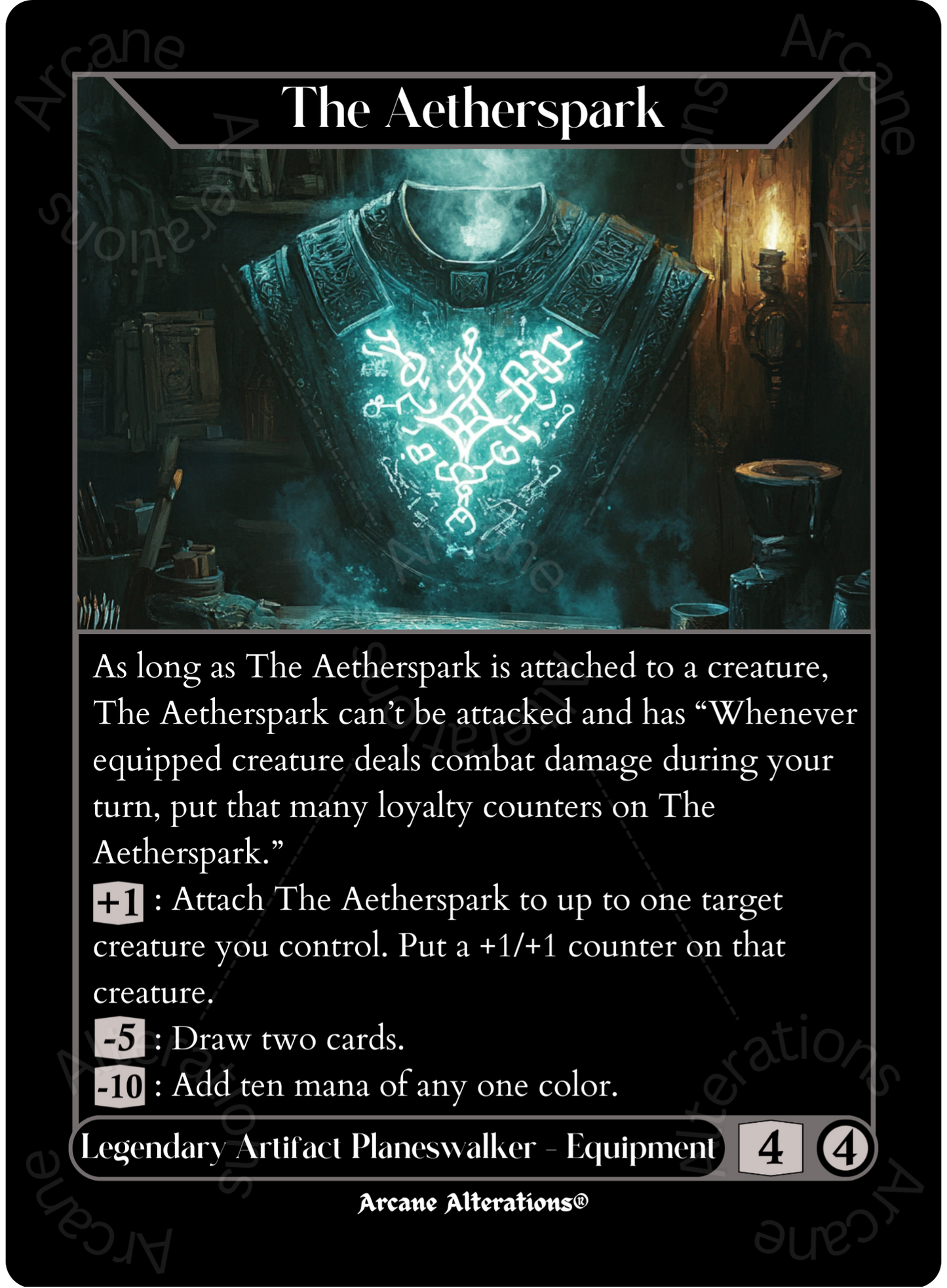 The Aetherspark - High Quality Altered Art Custom Proxy Cards