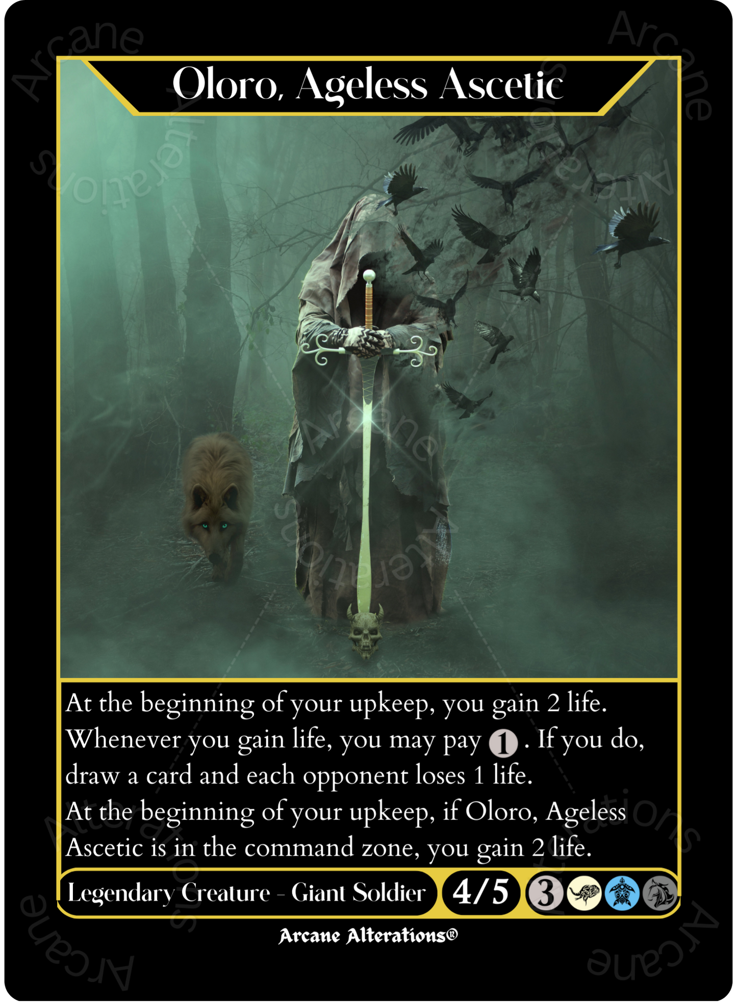 Oloro, Ageless Ascetic - High Quality Altered Art Custom Proxy Cards