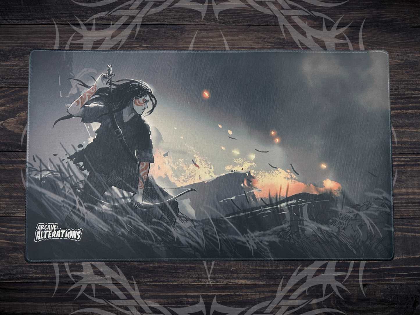 Lone Archer Stitched Edge Playmat 24"x14" (2mm)