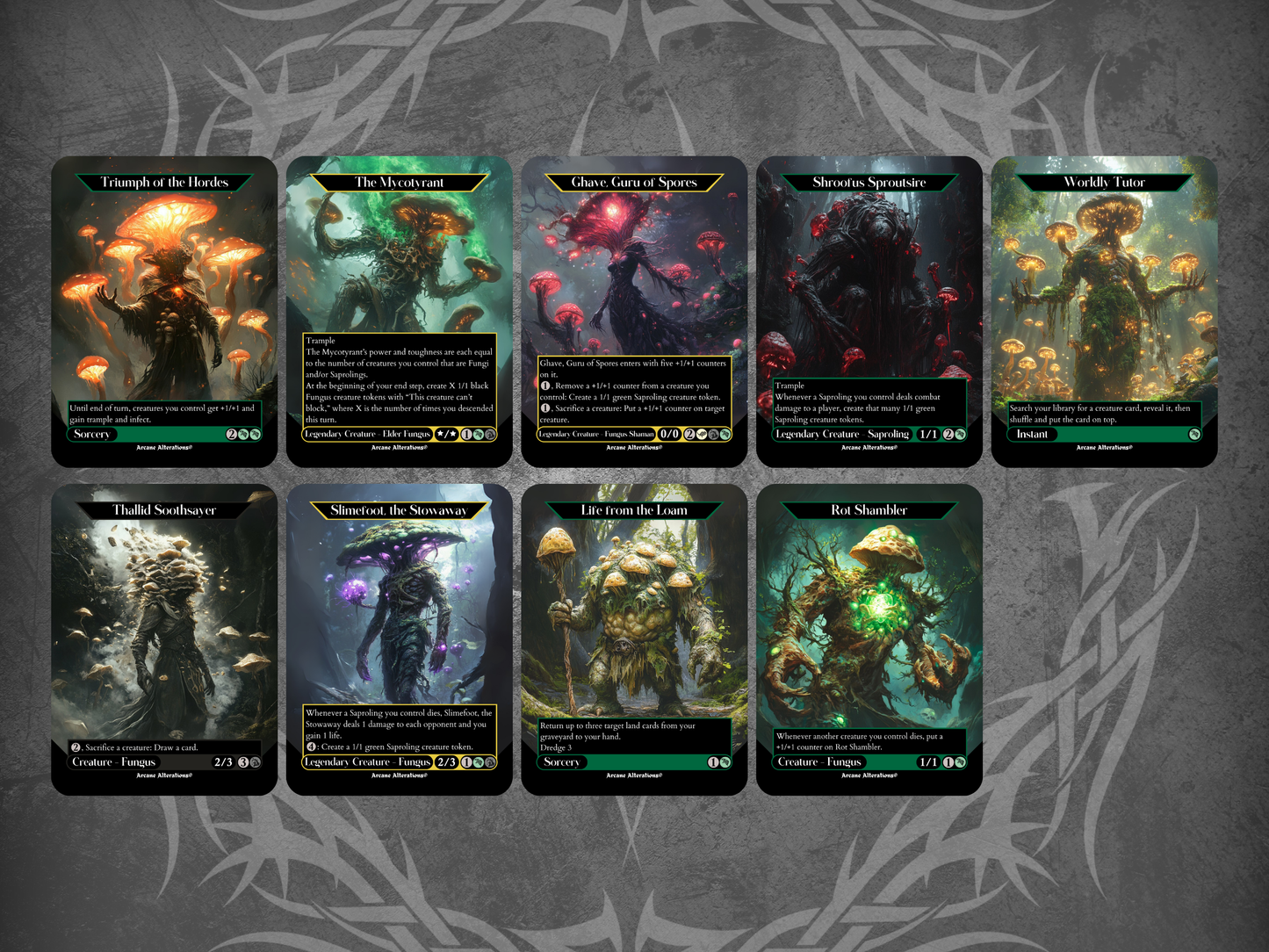 Fungus Discount Bundle - Full Art Altered Art Custom Proxy Cards