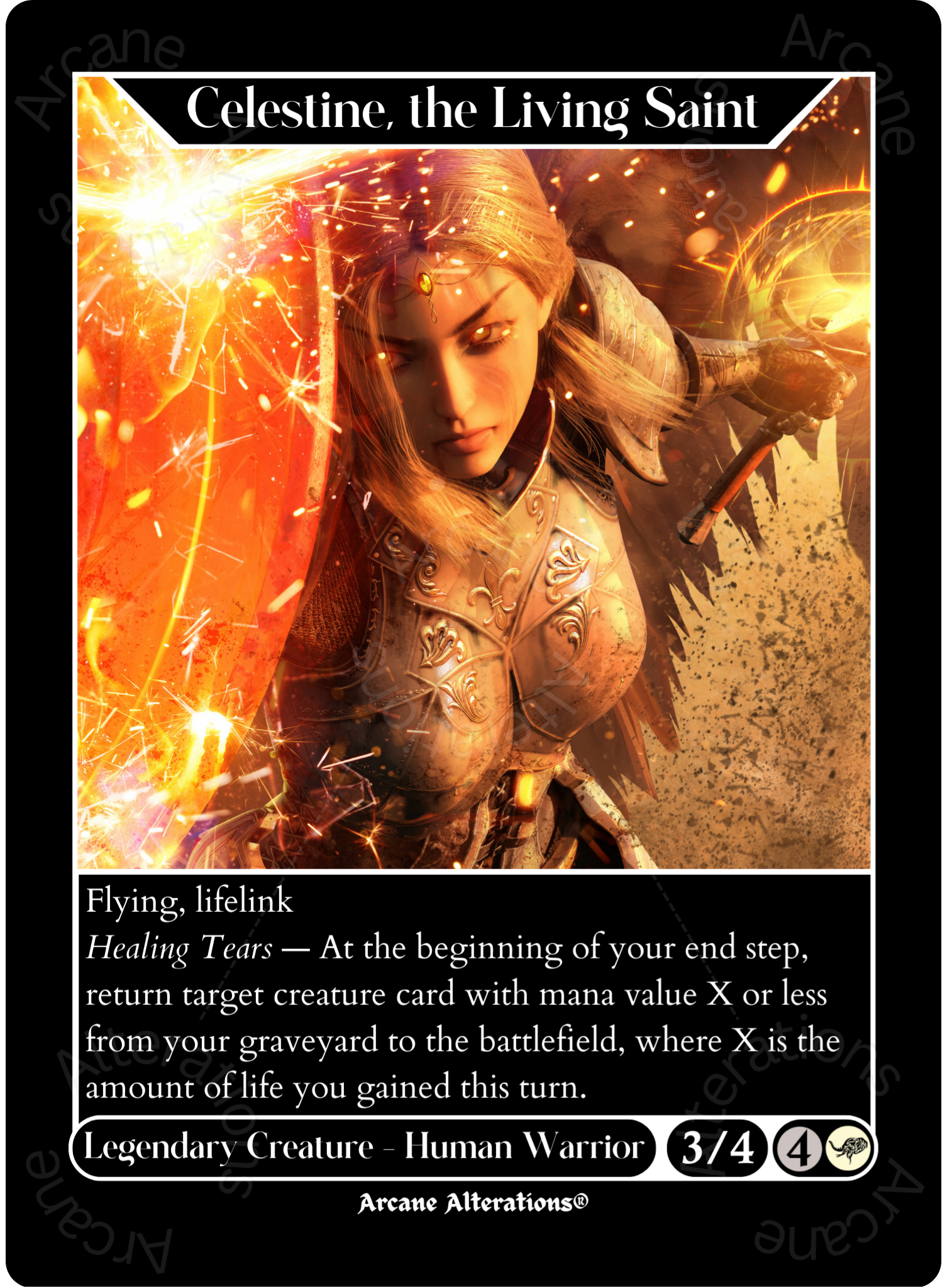 Celestine, the Living Saint - High Quality Altered Art Custom Proxy Ca Arcane Alterations Celestine, the Living Saint - High Quality Altered Art Custom Proxy Ca Arcane Alterations