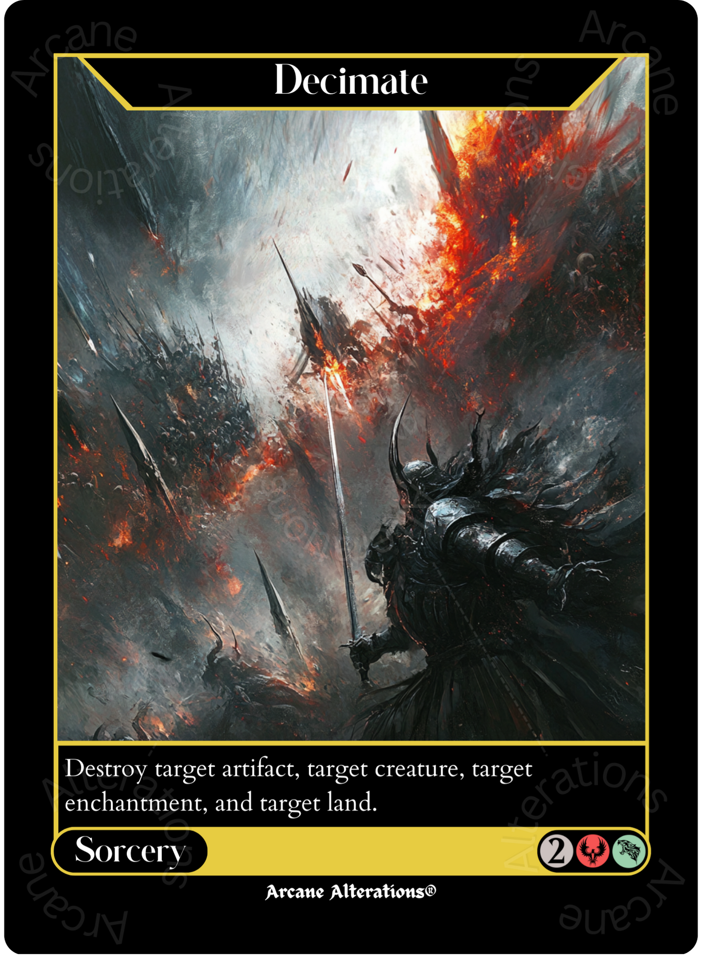 Decimate - High Quality Altered Art Custom Proxy Cards