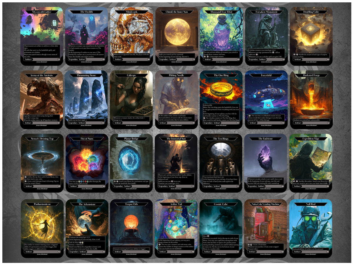 Utility Artifacts 28-Card Discount Bundle - Full Art Altered Art Custom Proxy Cards