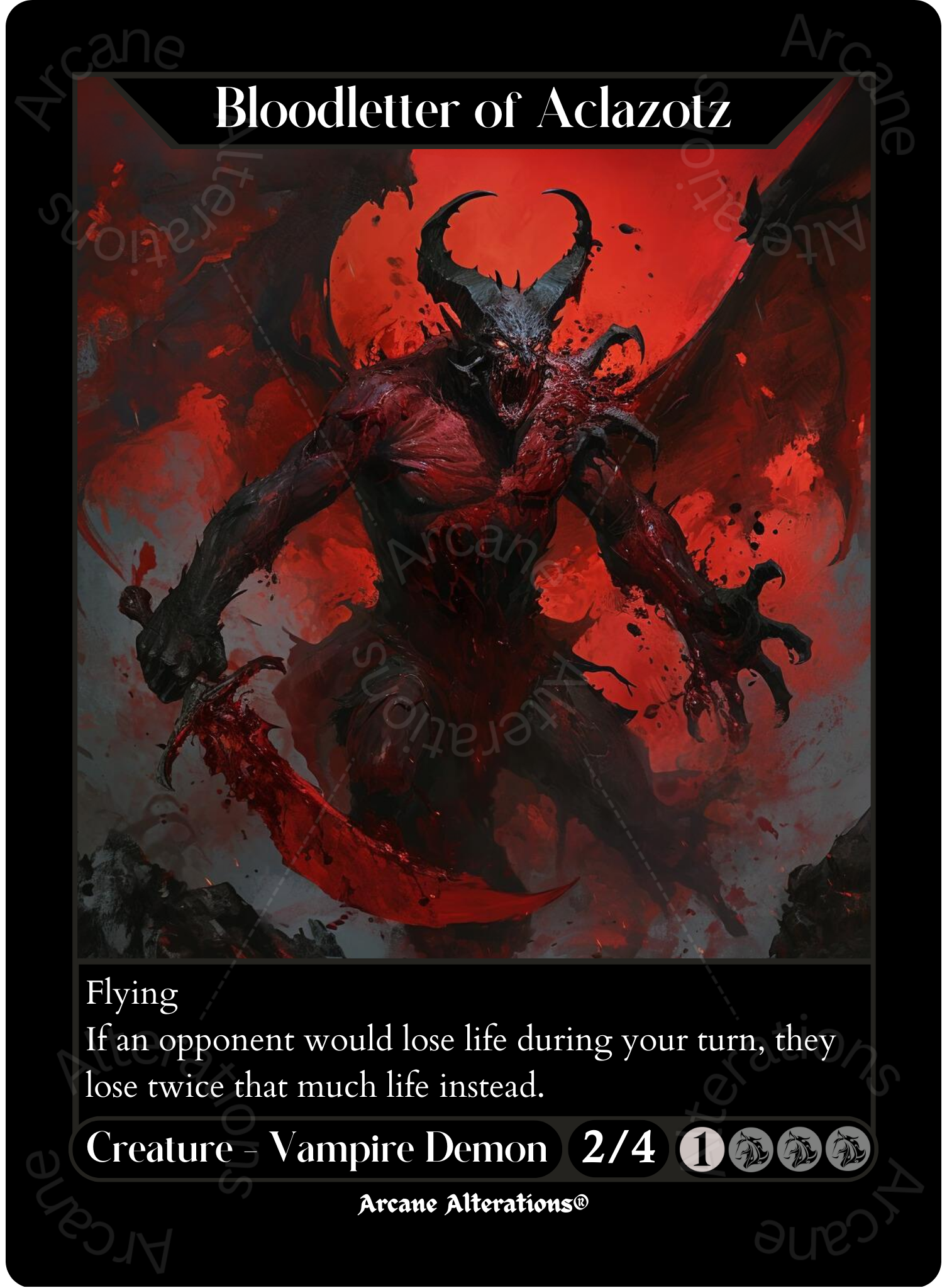 Bloodletter of Aclazotz - High Quality Altered Art Custom Proxy Cards Bloodletter of Aclazotz - High Quality Altered Art Custom Proxy Cards