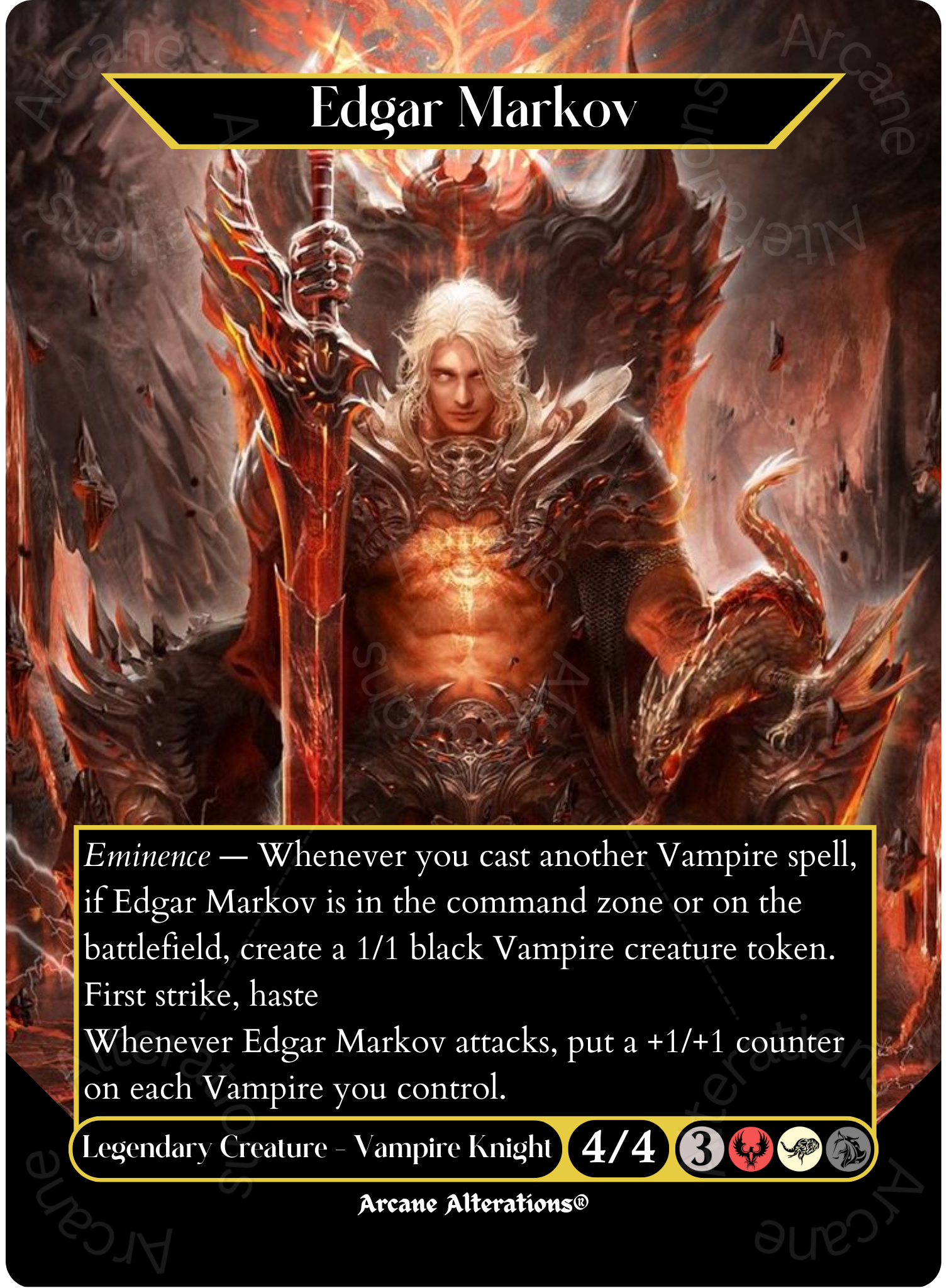 Edgar Markov - Full Art Altered Art Custom Proxy Cards - Foil Edgar Markov - Full Art Altered Art Custom Proxy Cards - Foil