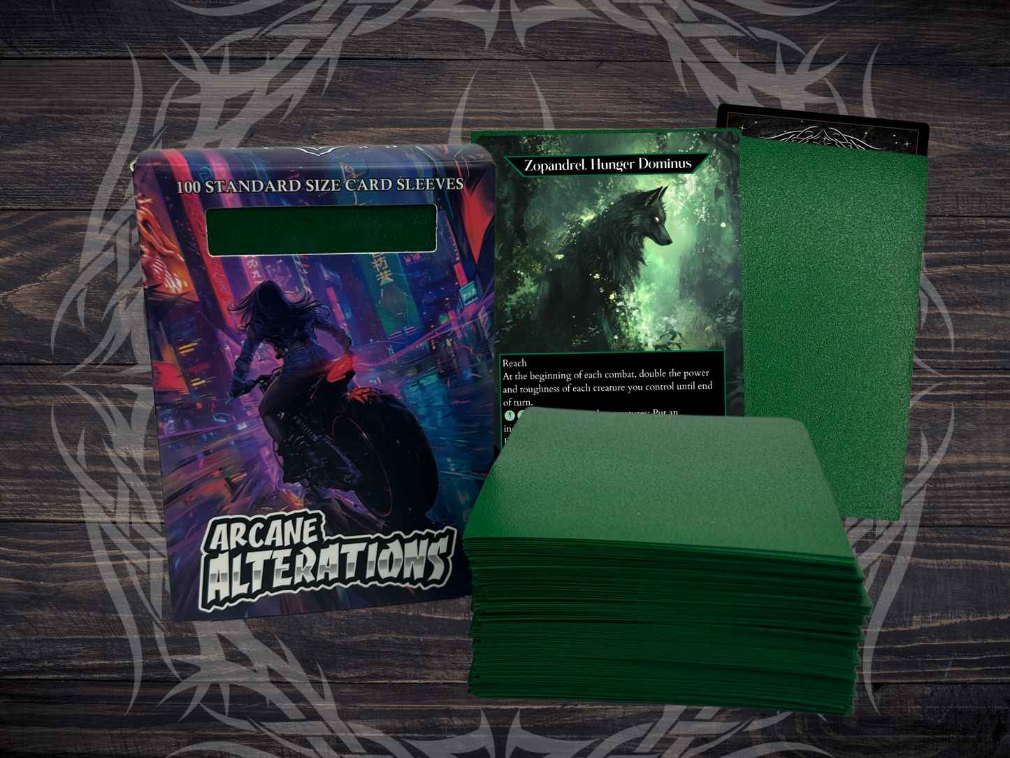 Green Matte 100 Card Sleeves Standard Size