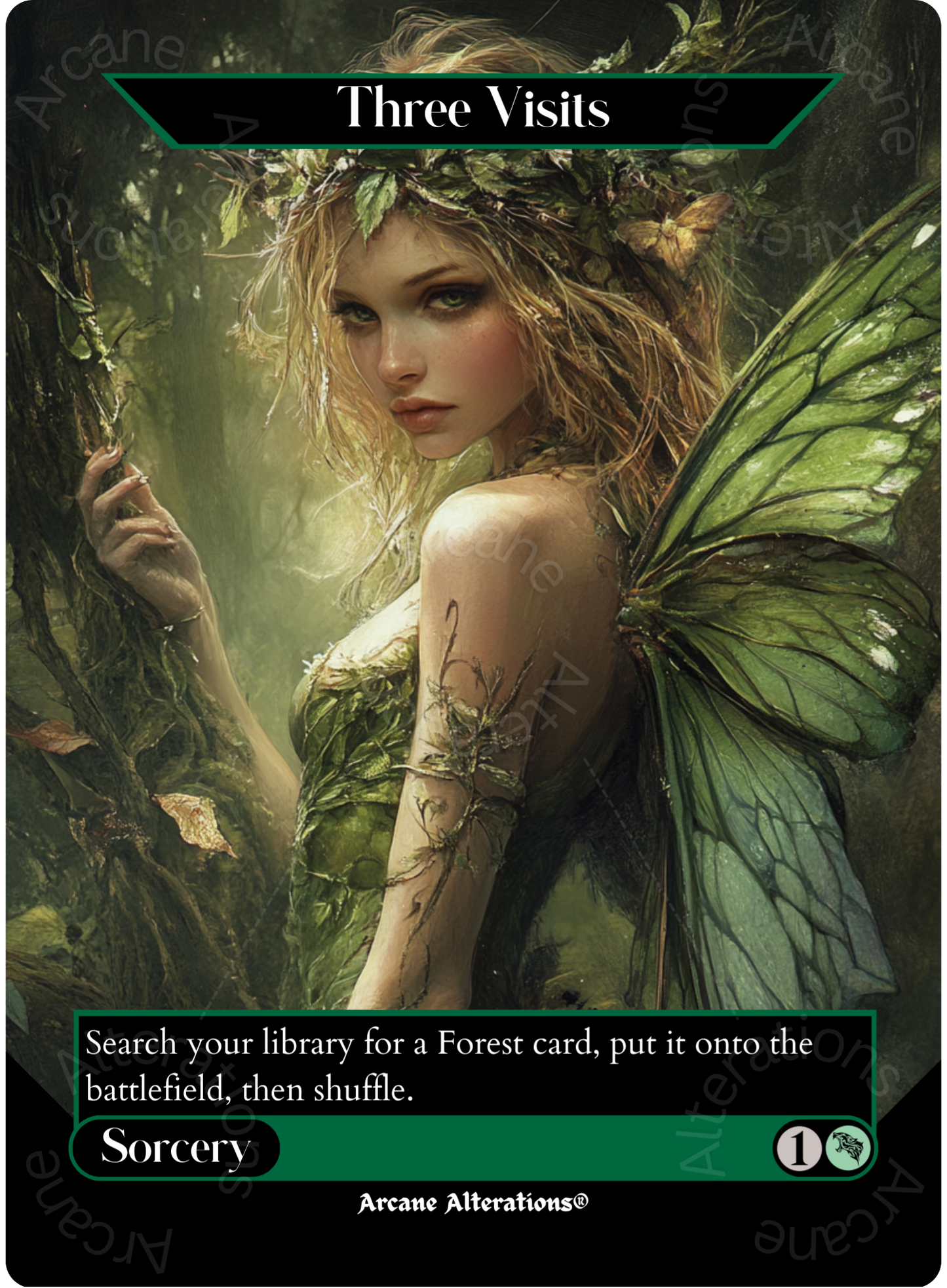 Three Visits - Full Art Altered Art Custom Proxy Cards
