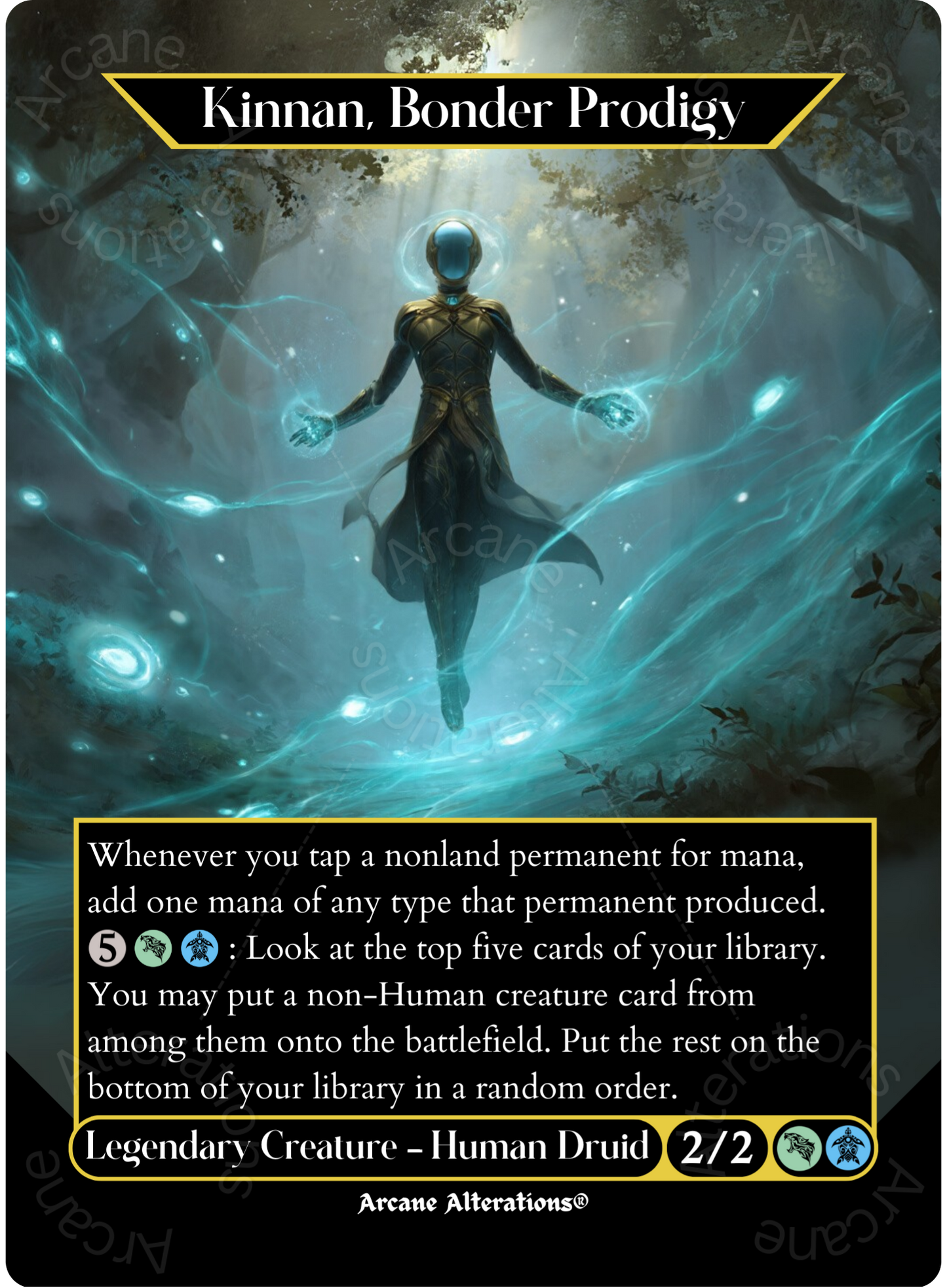 Kinnan, Bonder Prodigy - Full Art Altered Art Custom Proxy Cards