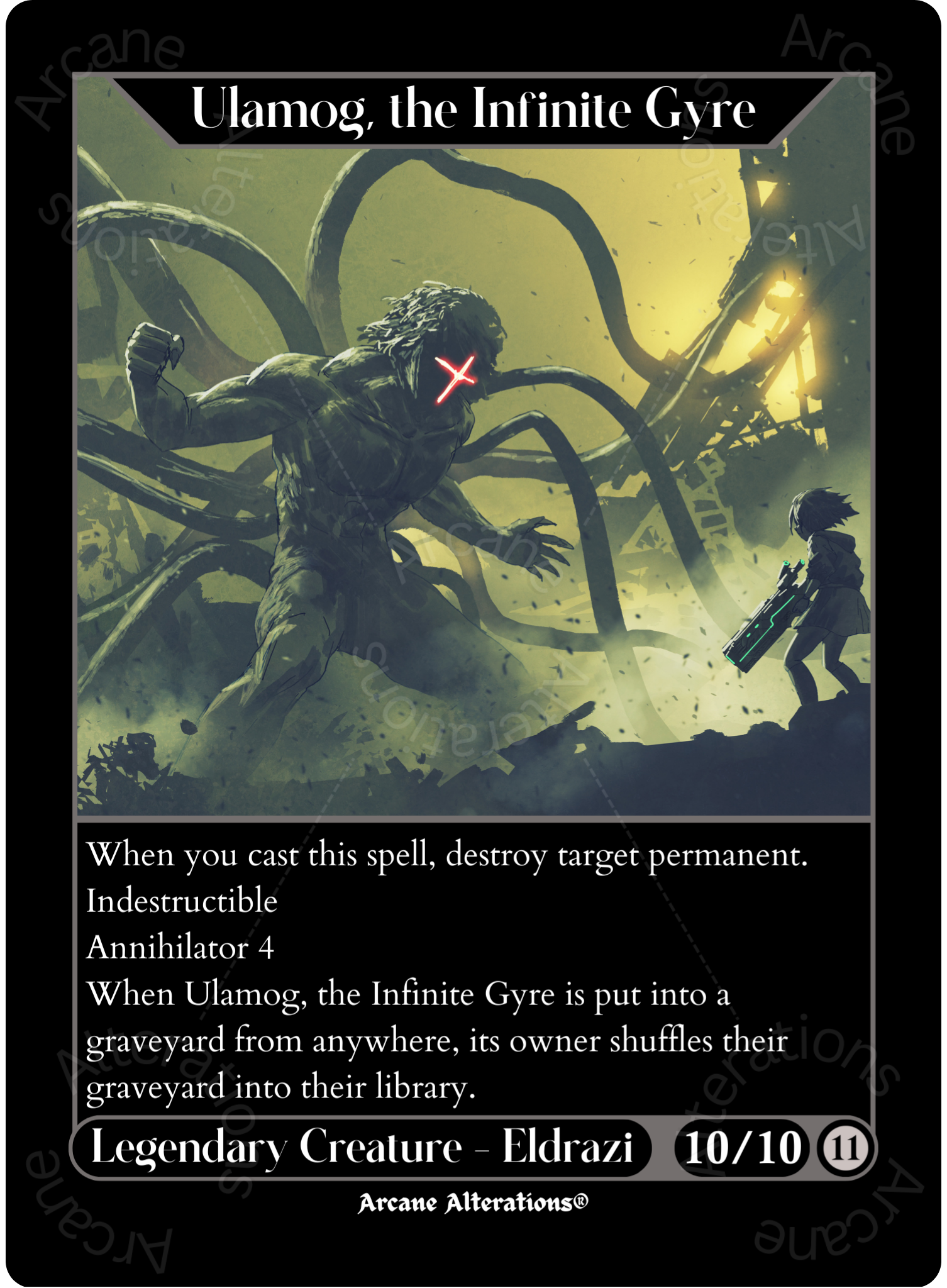Ulamog, the Infinite Gyre - High Quality Altered Art Custom Proxy Cards Ulamog, the Infinite Gyre - High Quality Altered Art Custom Proxy Cards