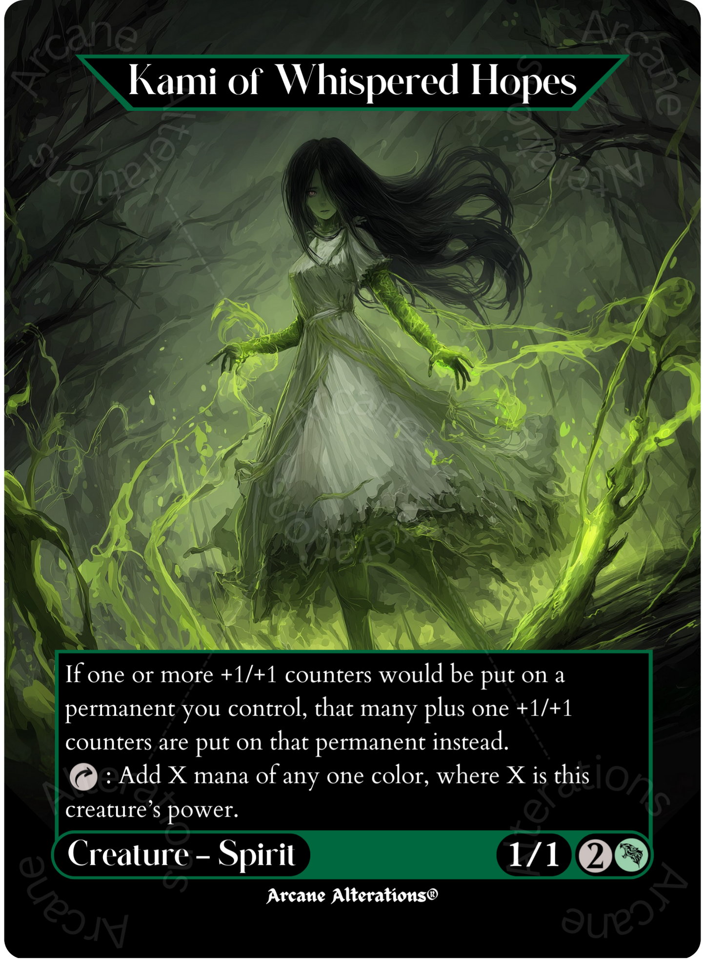 Kami of Whispered Hopes - Full Art Altered Art Custom Proxy Cards
