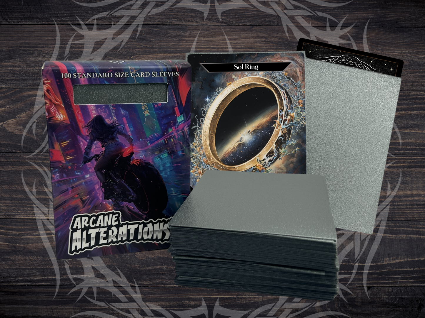Silver Metallic Matte 100 Card Sleeves Standard Size