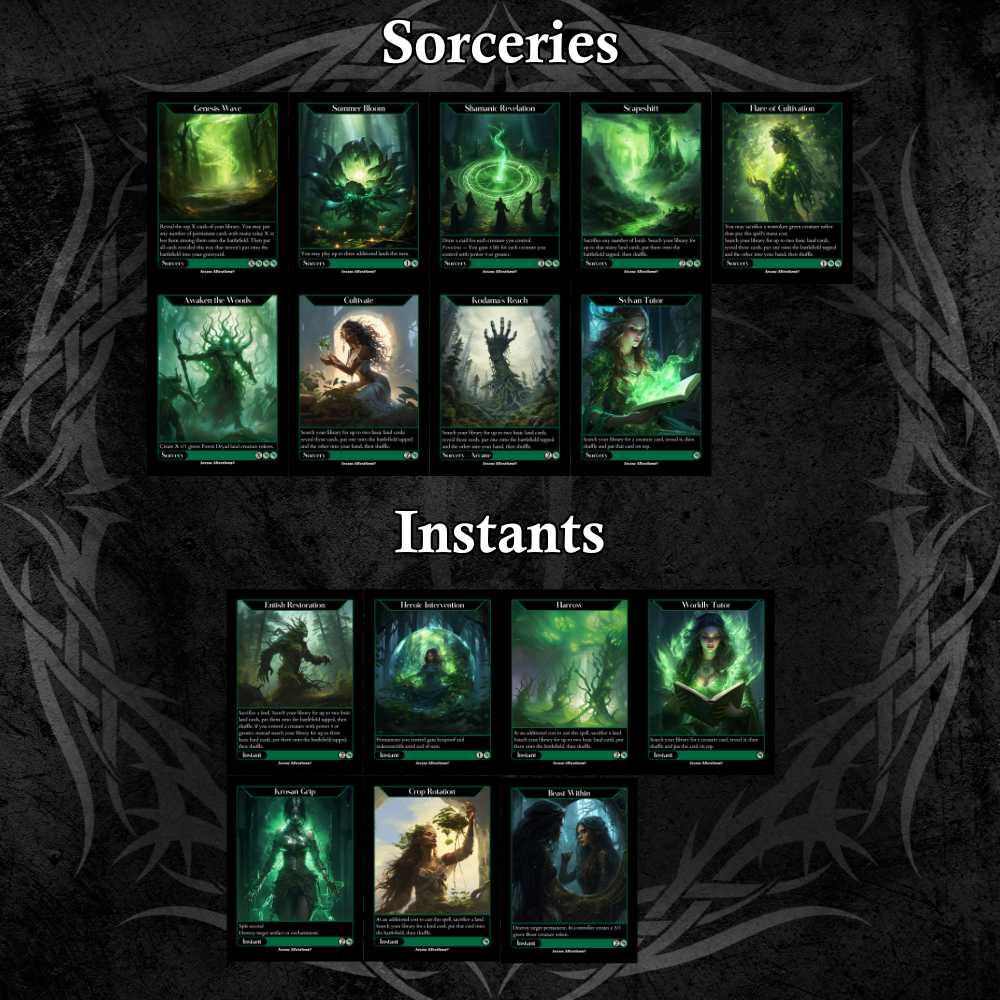 Greensleeves, Maro-Sorcerer Landfall Commander Deck Fully Customized
