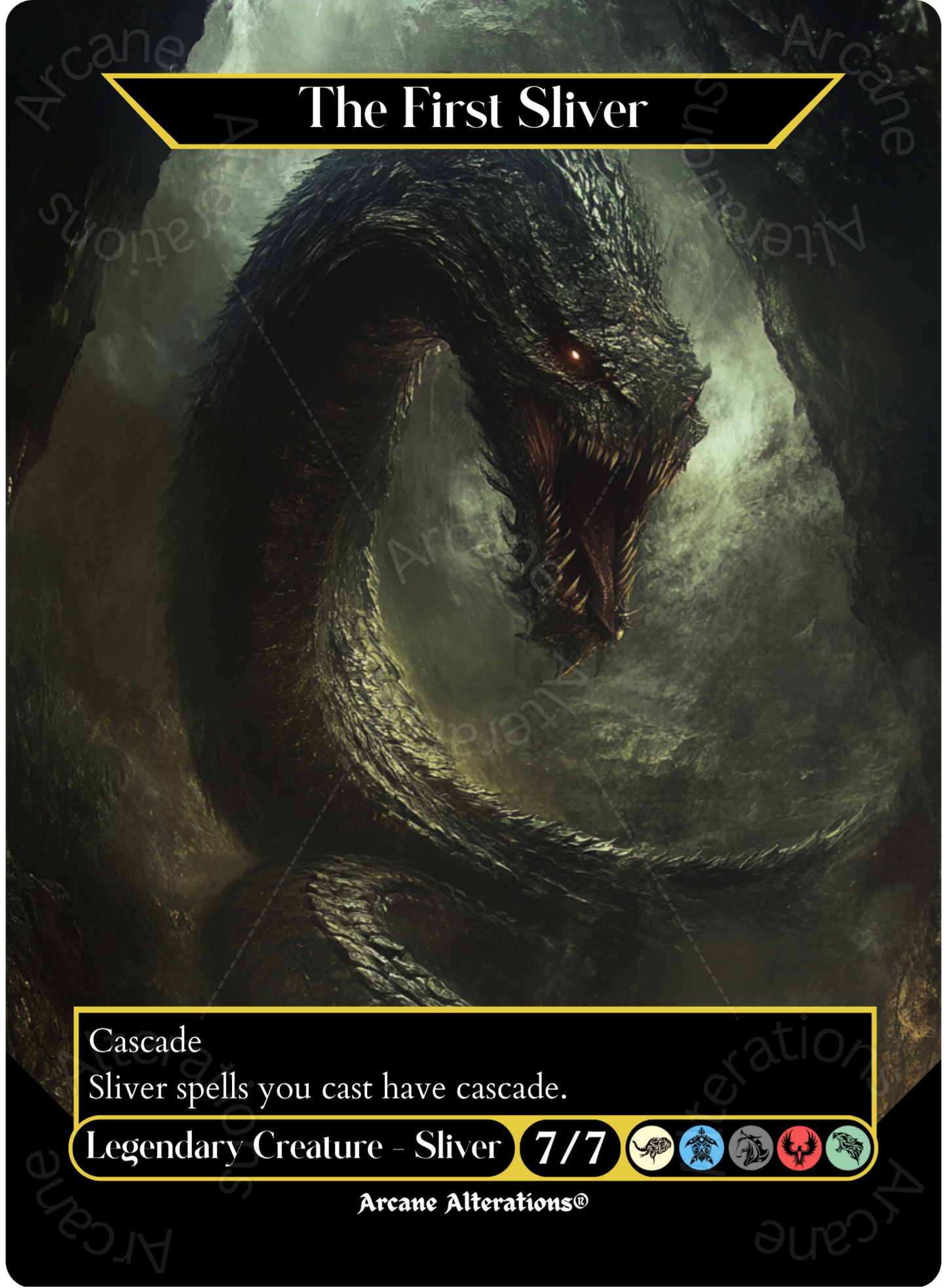 The First Sliver - Full Art Altered Art Custom Proxy Cards