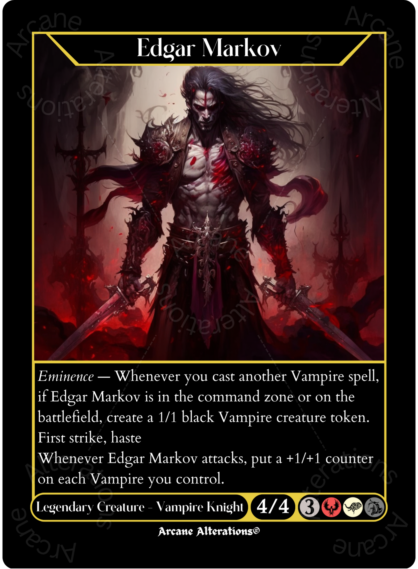Edgar Markov - High Quality Altered Art Custom Proxy Cards