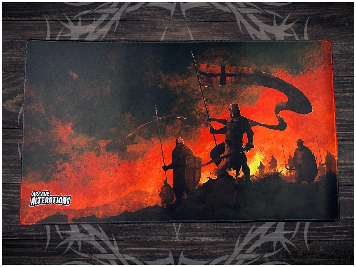 Templar Knights Stitched Edge Playmat 24"x14" (2mm)