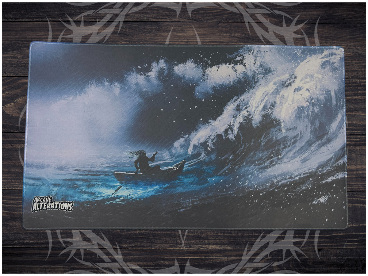 Rough Waters Stitched Edge Playmat 24"x14" (2mm)