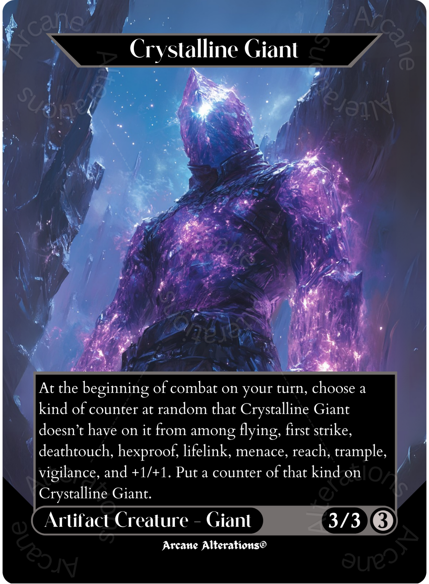 Crystalline Giant - Full Art Altered Art Custom Proxy Cards