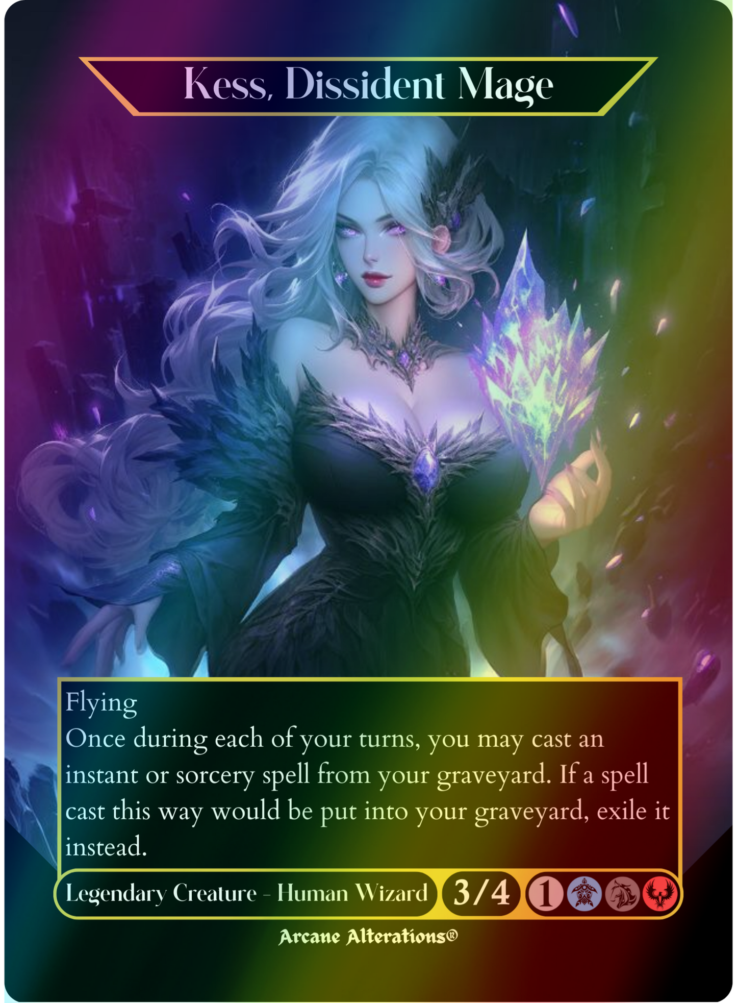 Kess, Dissident Mage - Full Art Altered Art Custom Proxy Cards