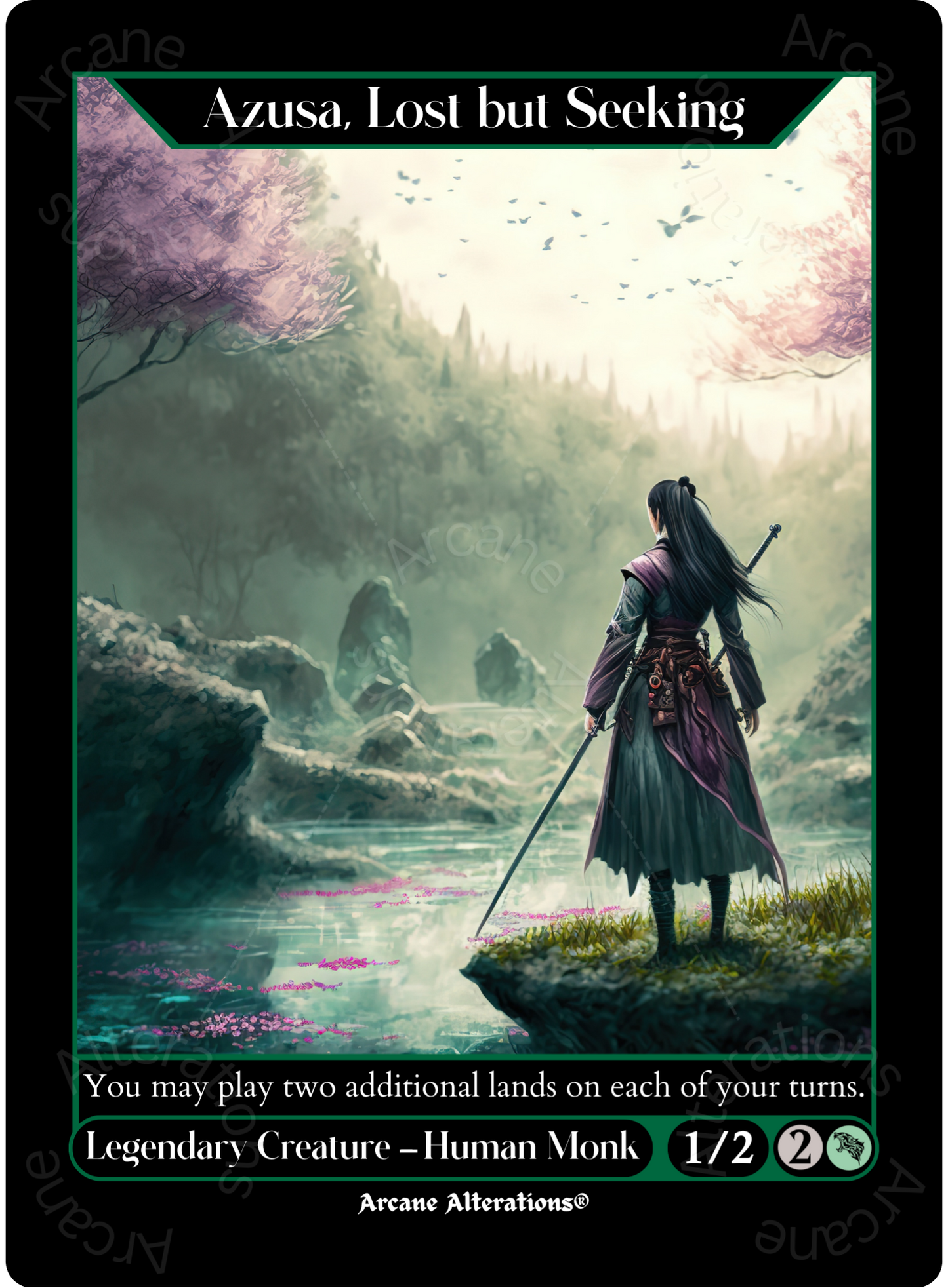Azusa, Lost but Seeking - High Quality Altered Art Custom Proxy Cards