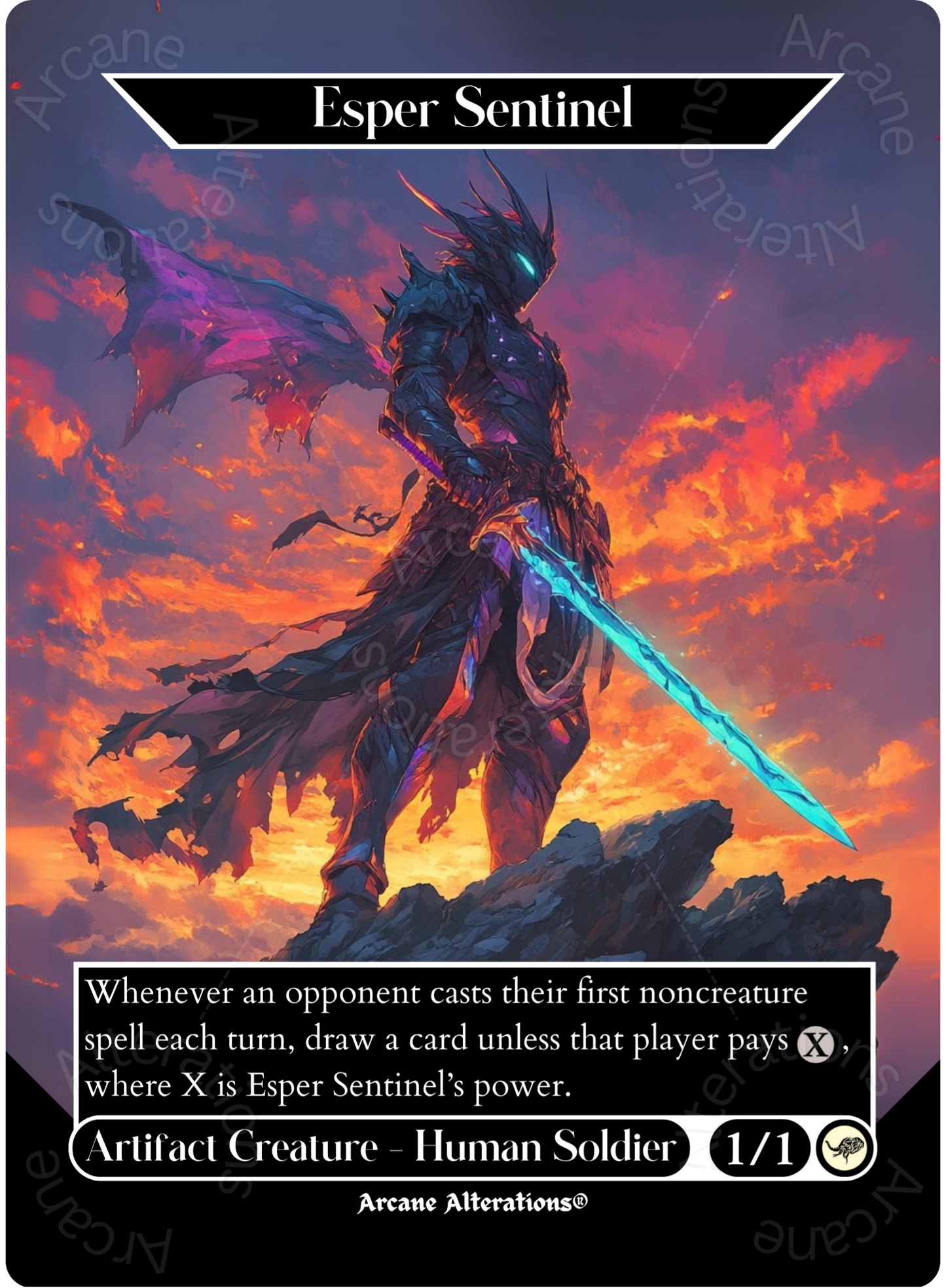 Esper Sentinel - Full Art Altered Art Custom Proxy Cards