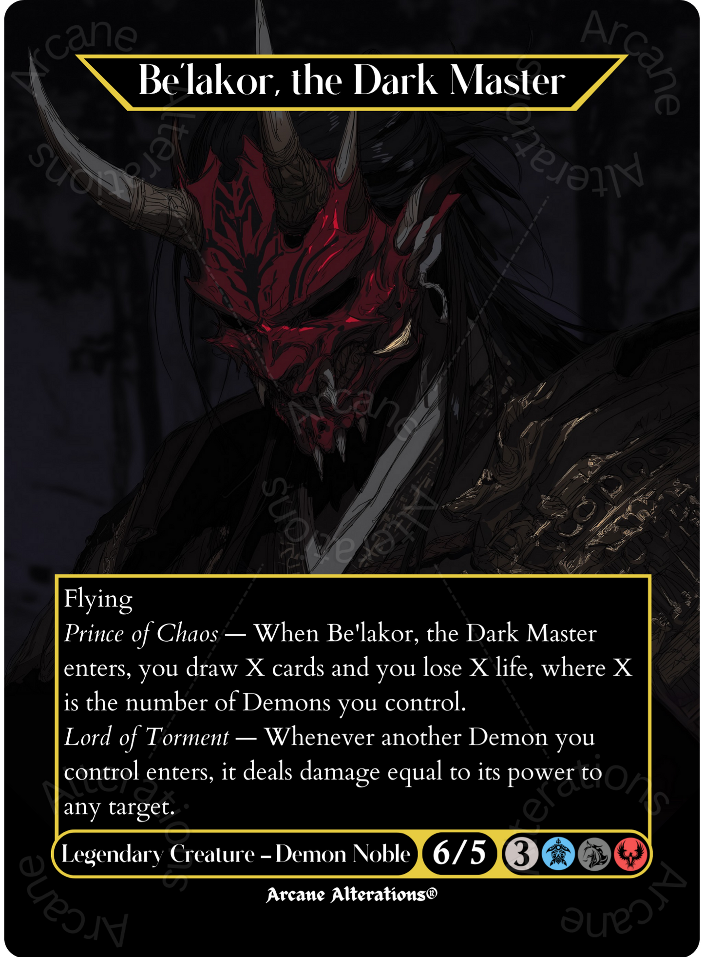 Be'lakor, the Dark Master - Full Art Altered Art Custom Proxy Cards