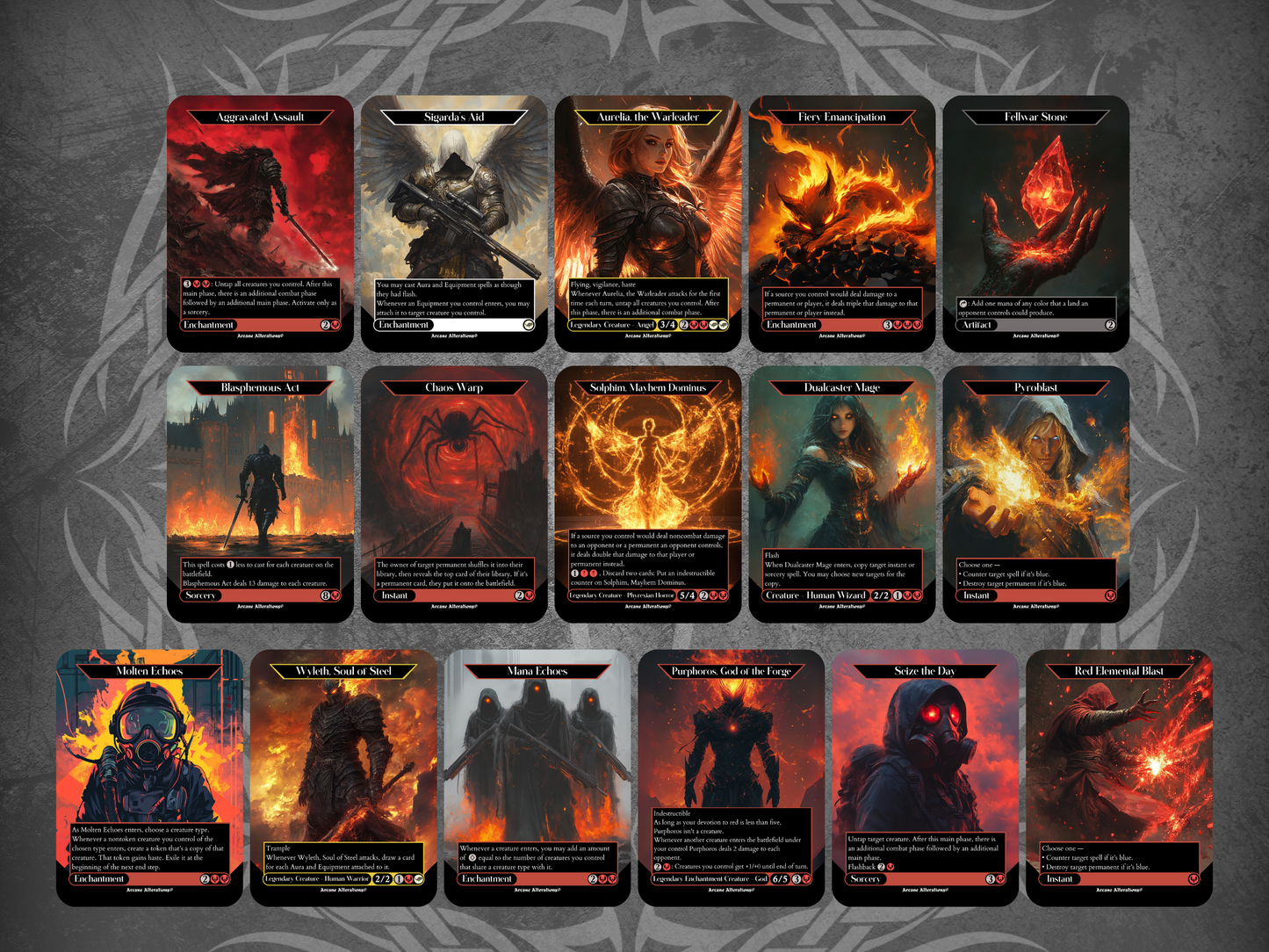 Fiery Discount Bundle - Full Art Altered Art Custom Proxy Cards