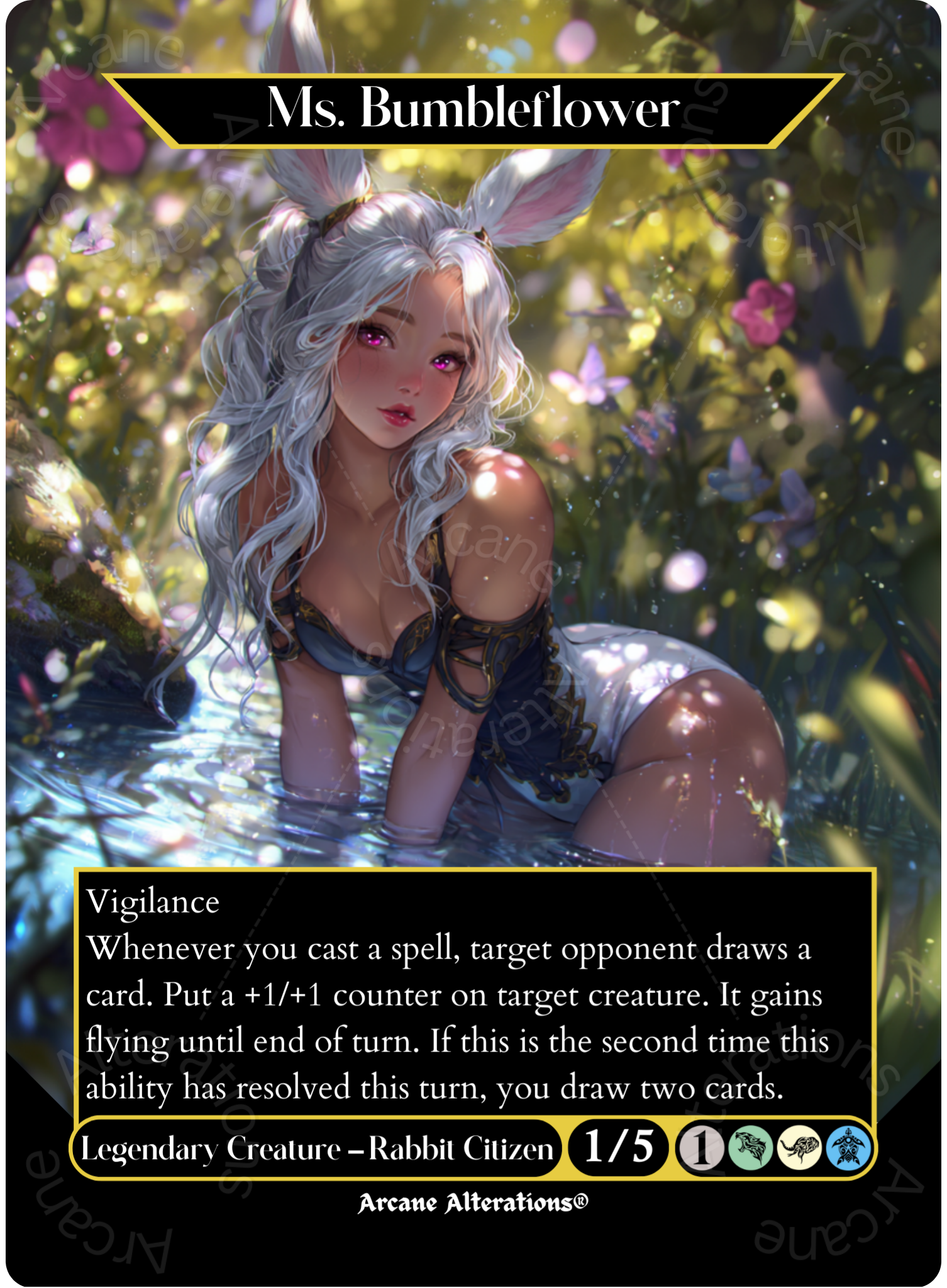 Ms. Bumbleflower - Full Art Altered Art Custom Proxy Cards Arcane Alterations Ms. Bumbleflower - Full Art Altered Art Custom Proxy Cards Arcane Alterations