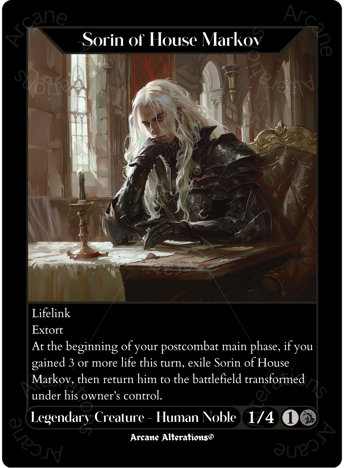 Sorin of House Markov - High Quality Altered Art Custom Proxy Cards