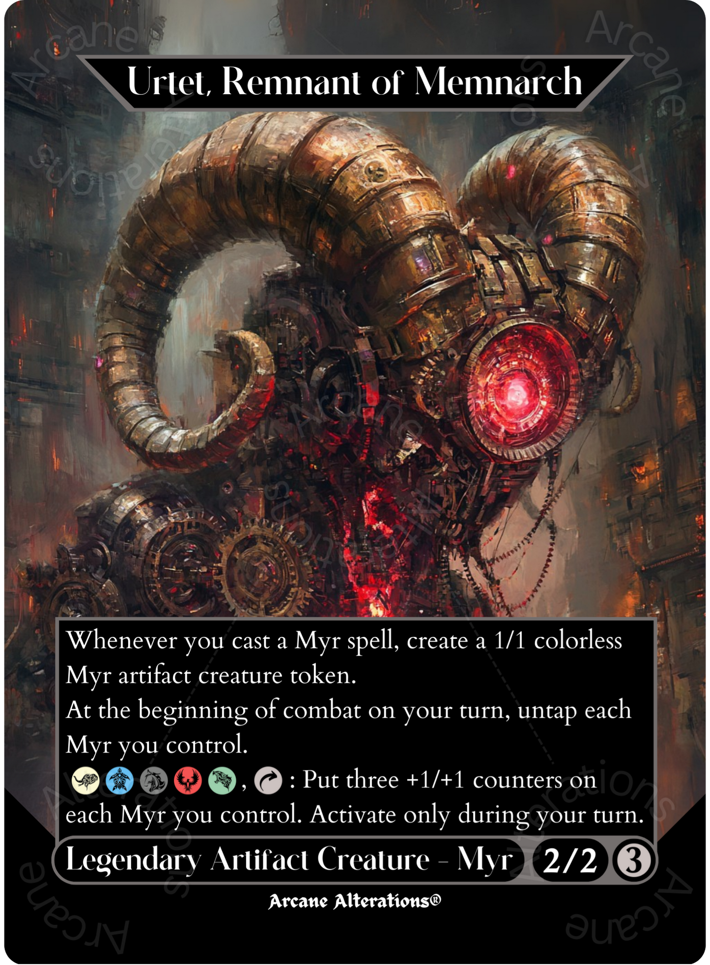 Urtet, Remnant of Memnarch - Full Art Altered Art Custom Proxy Cards