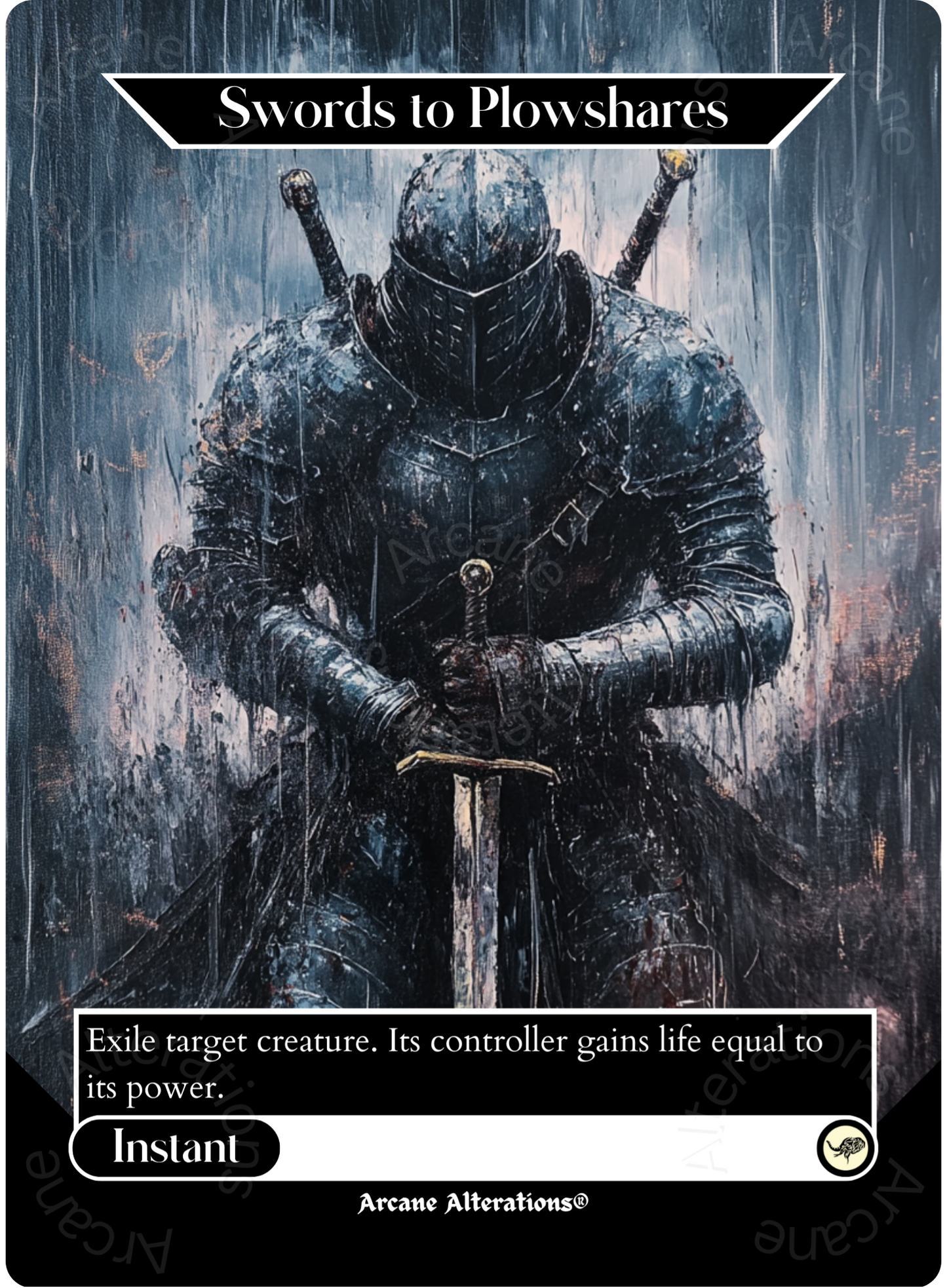 Swords to Plowshares - Full Art Altered Art Custom Proxy Cards