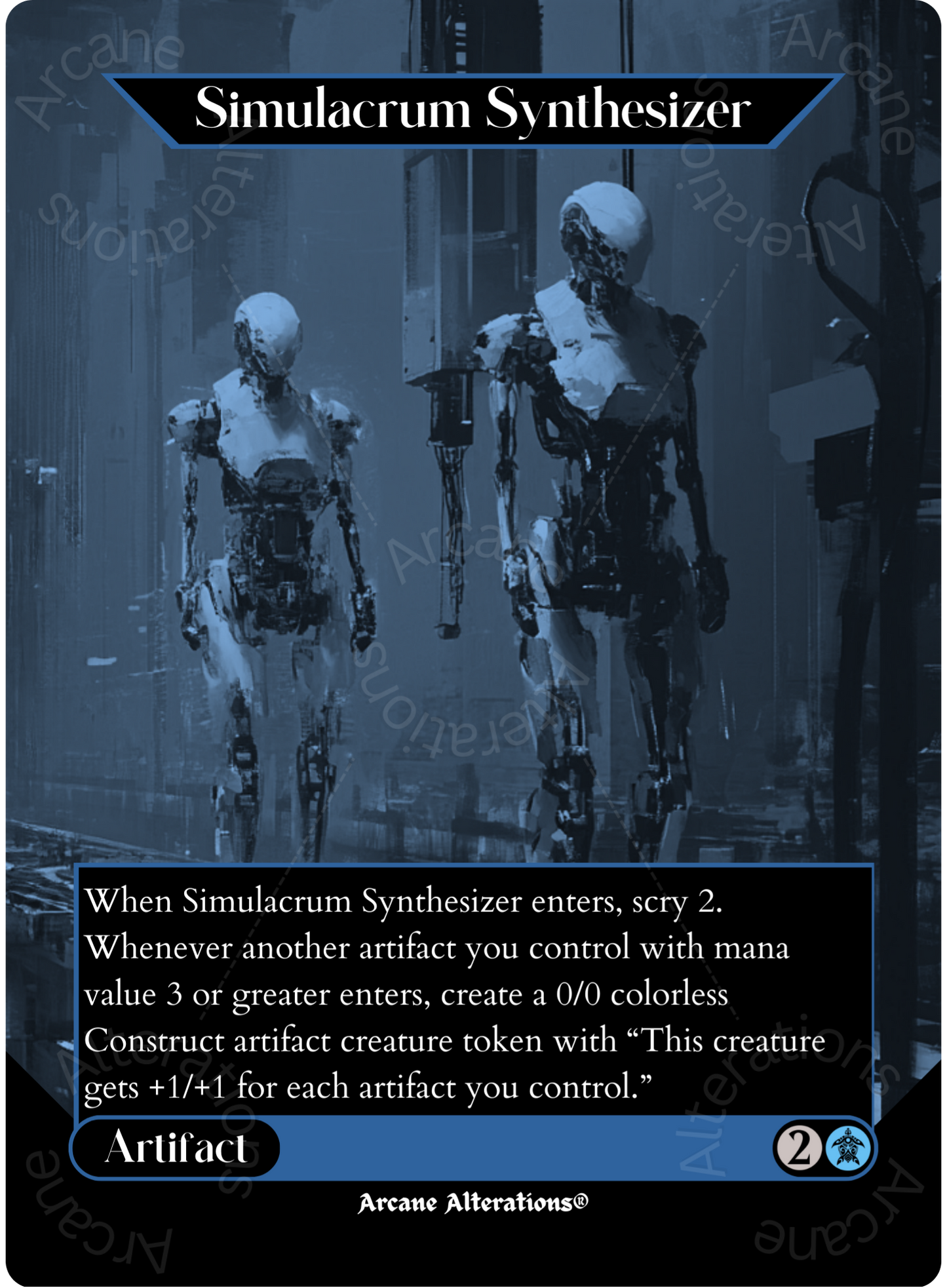 Simulacrum Synthesizer - Full Art Altered Art Custom Proxy Cards
