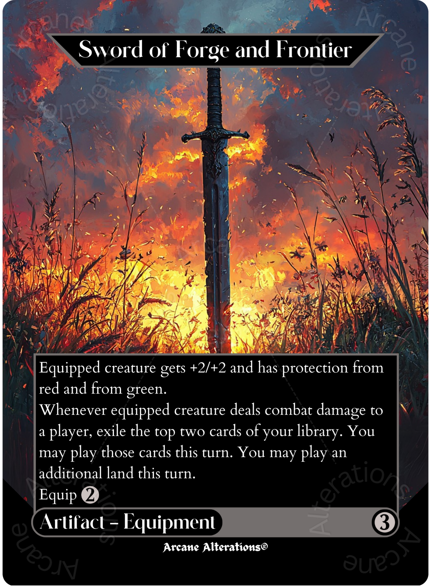 Sword of Forge and Frontier - Full Art Altered Art Custom Proxy Cards