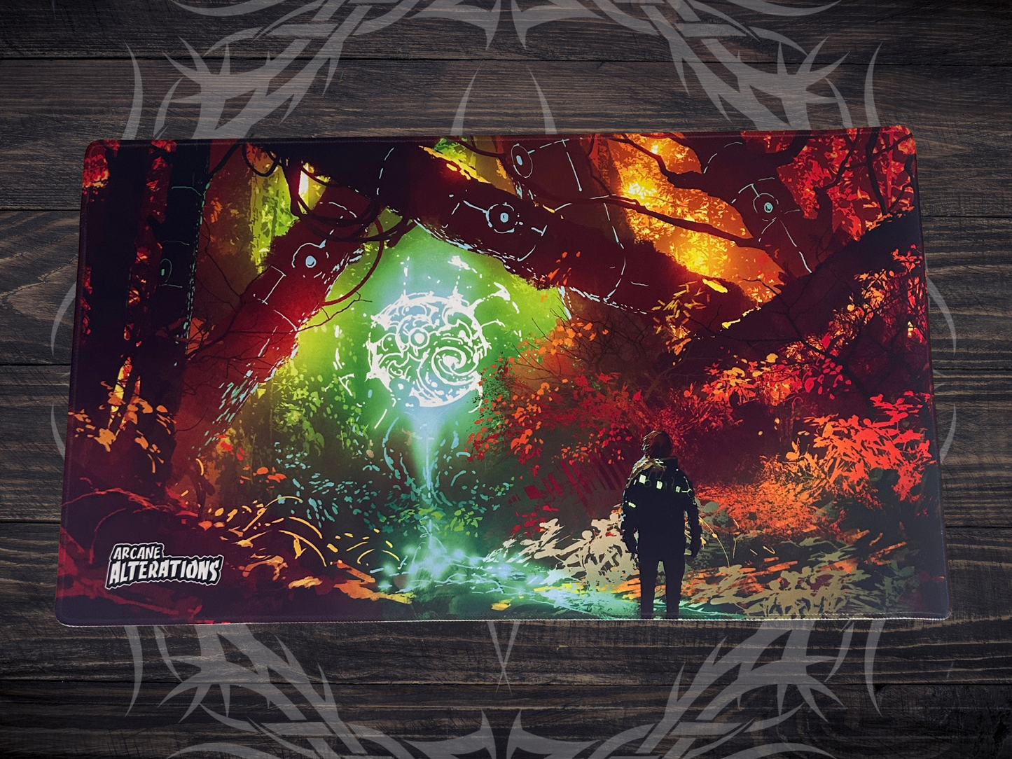 Fall Forest Anomaly Stitched Edge Playmat 24"x14" (2mm)