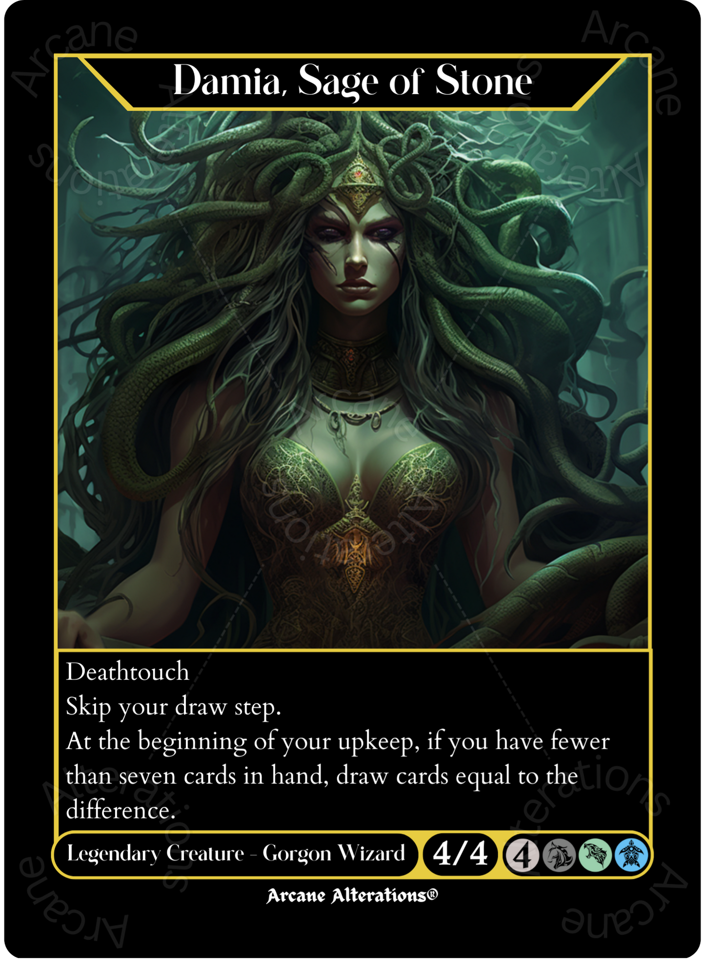 Damia, Sage of Stone - High Quality Altered Art Custom Proxy Cards