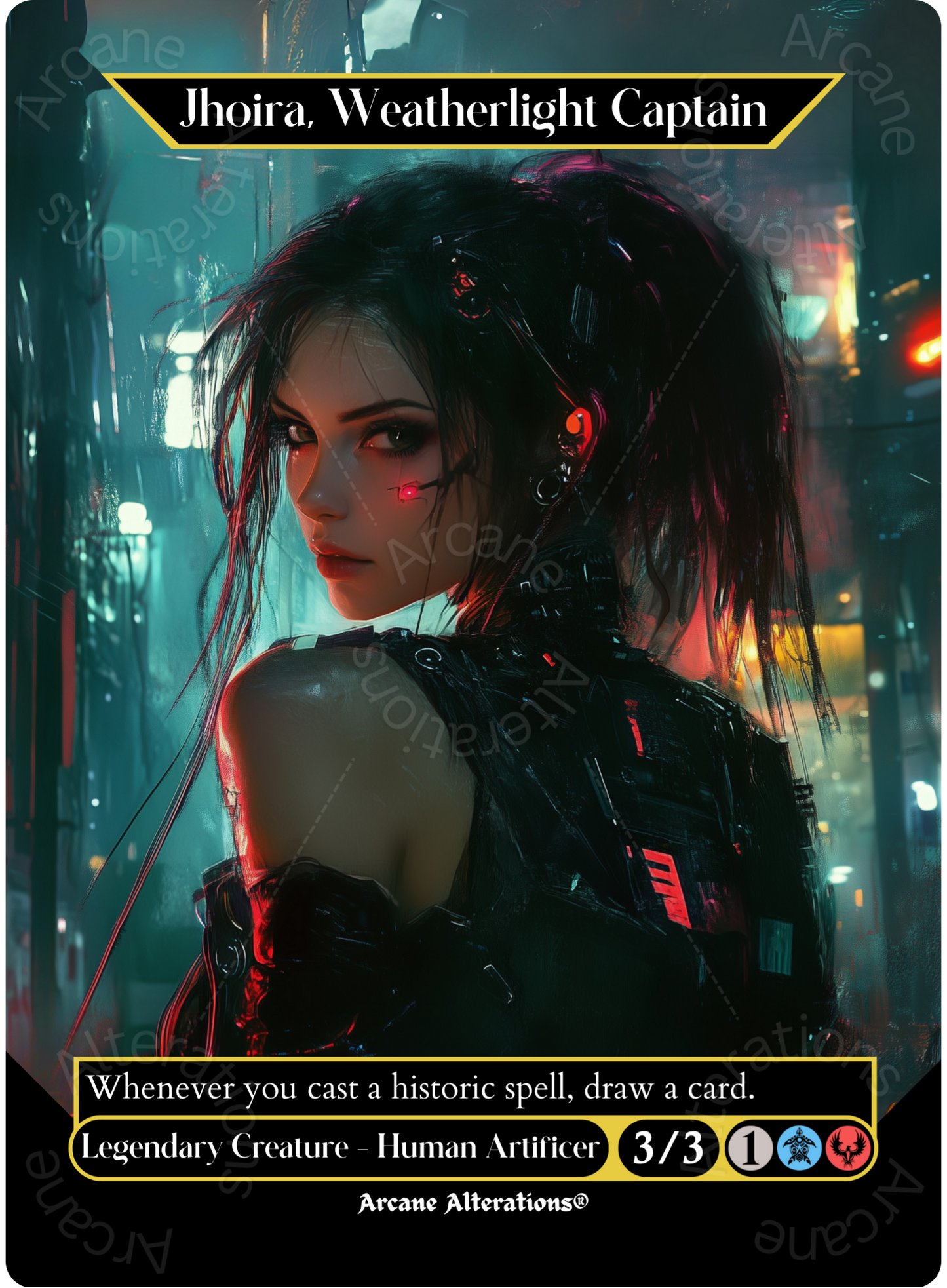 Jhoira, Weatherlight Captain - Full Art Altered Art Custom Proxy Cards