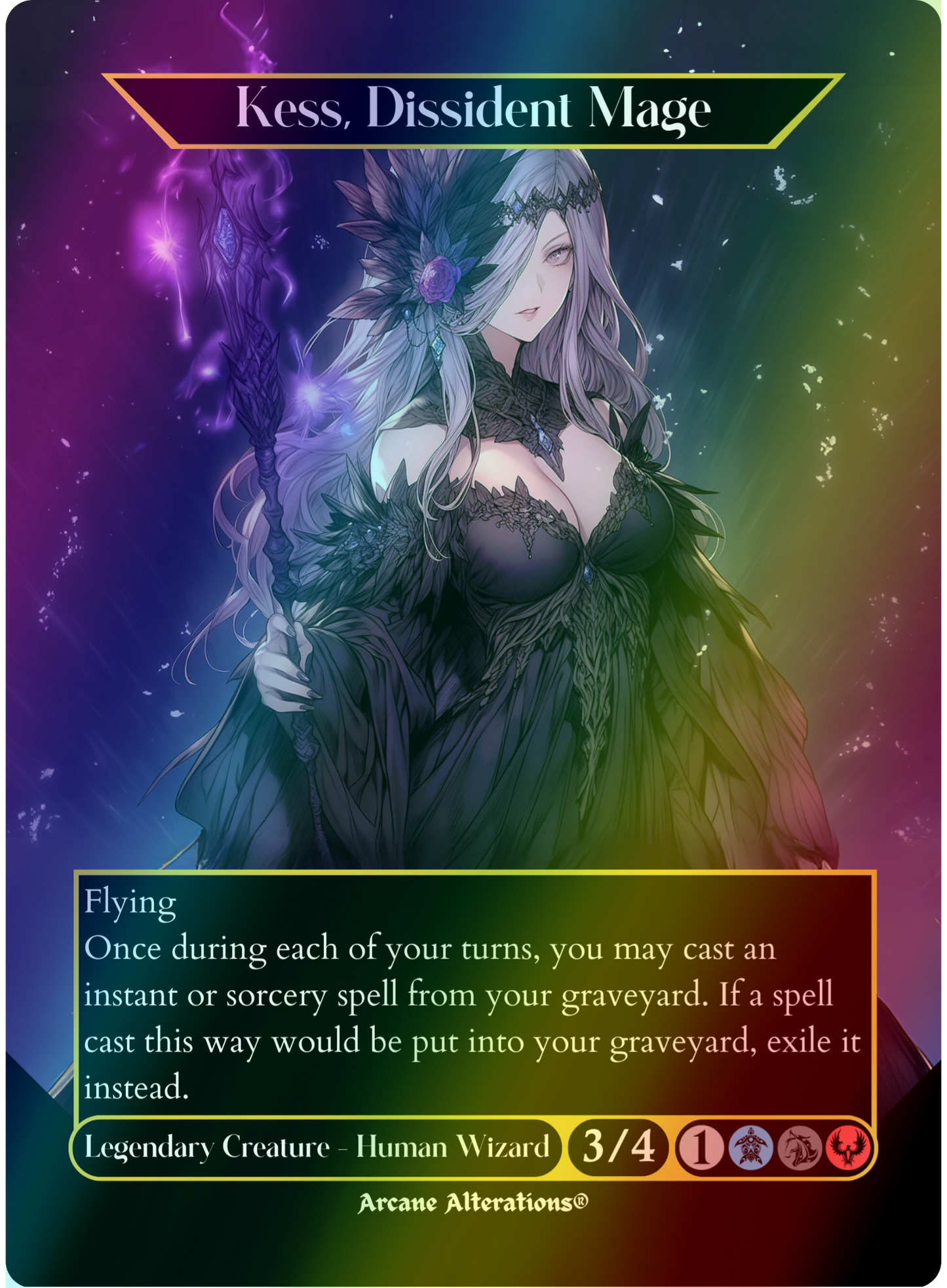 Kess, Dissident Mage - Full Art Altered Art Custom Proxy Cards