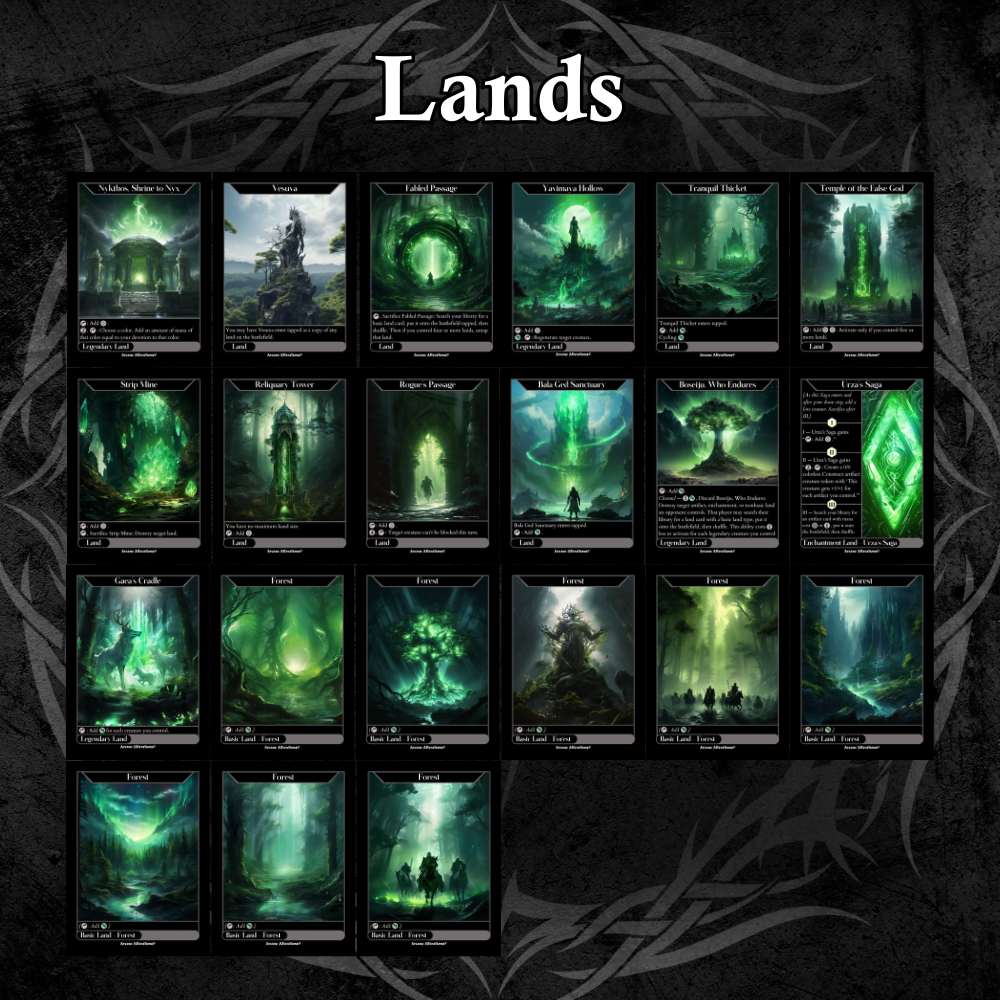 Greensleeves, Maro-Sorcerer Landfall Commander Deck Fully Customized
