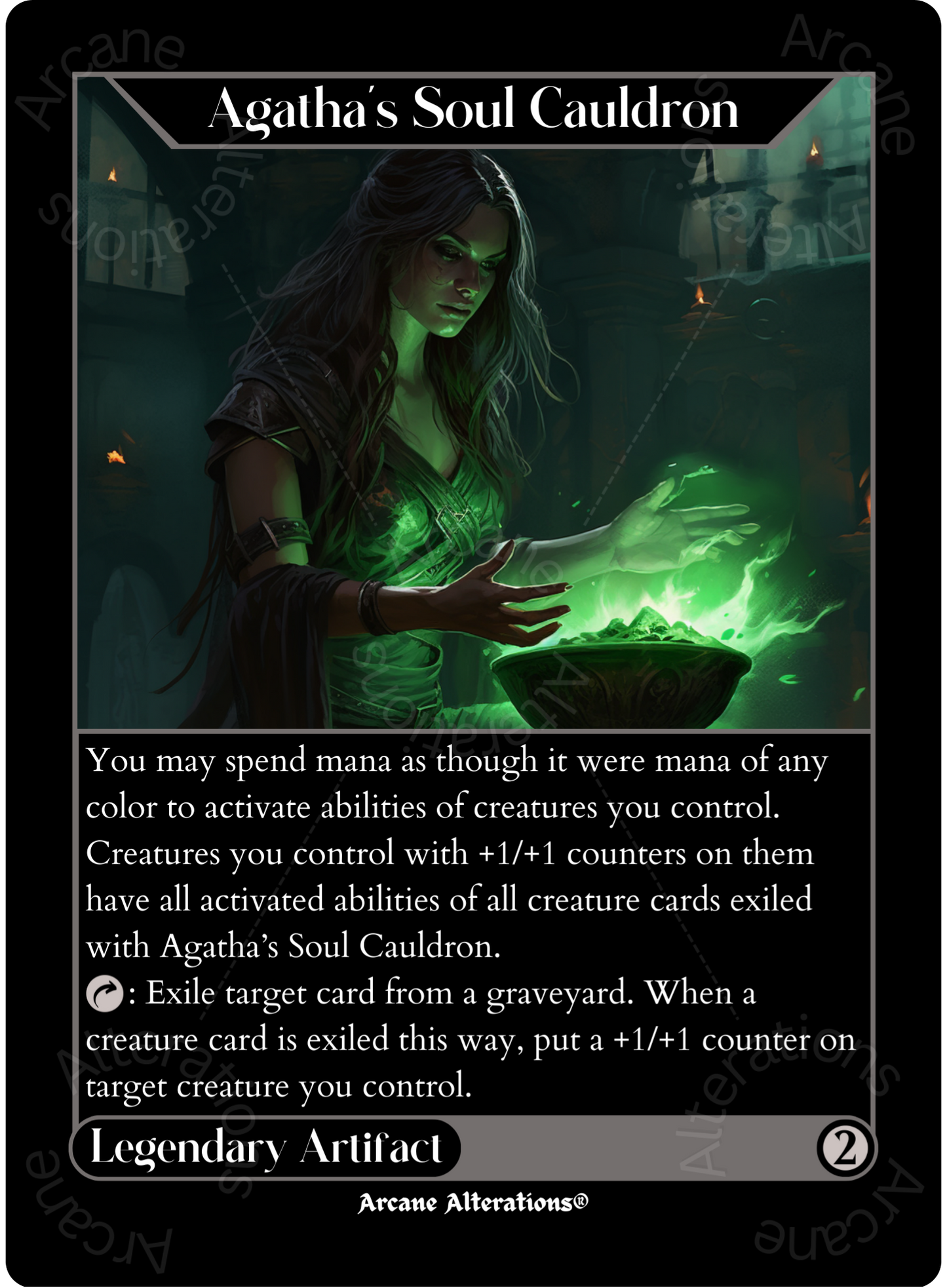 Agatha's Soul Cauldron - High Quality Altered Art Custom Proxy Cards