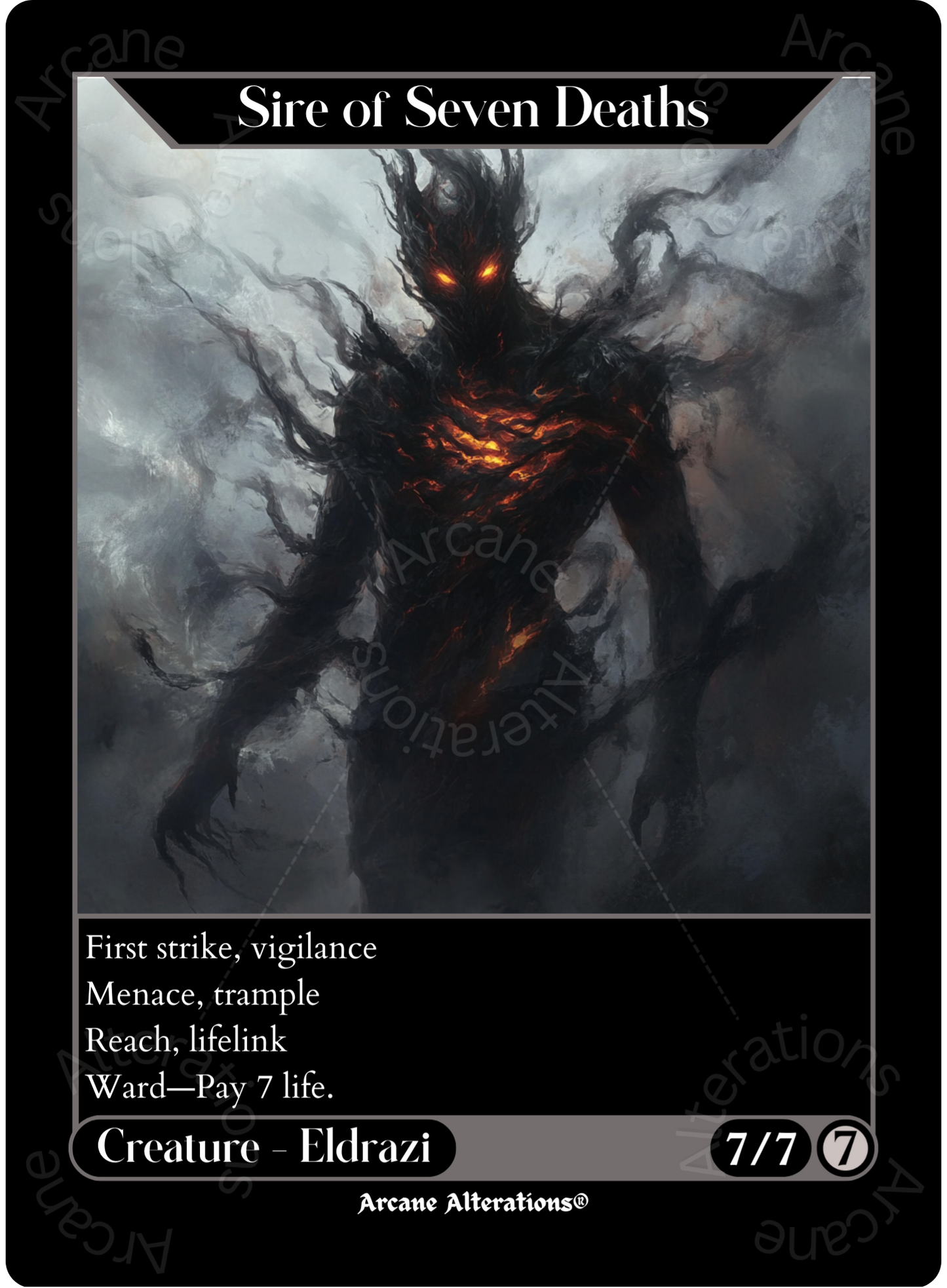 Sire of Seven Deaths - High Quality Altered Art Custom Proxy Cards