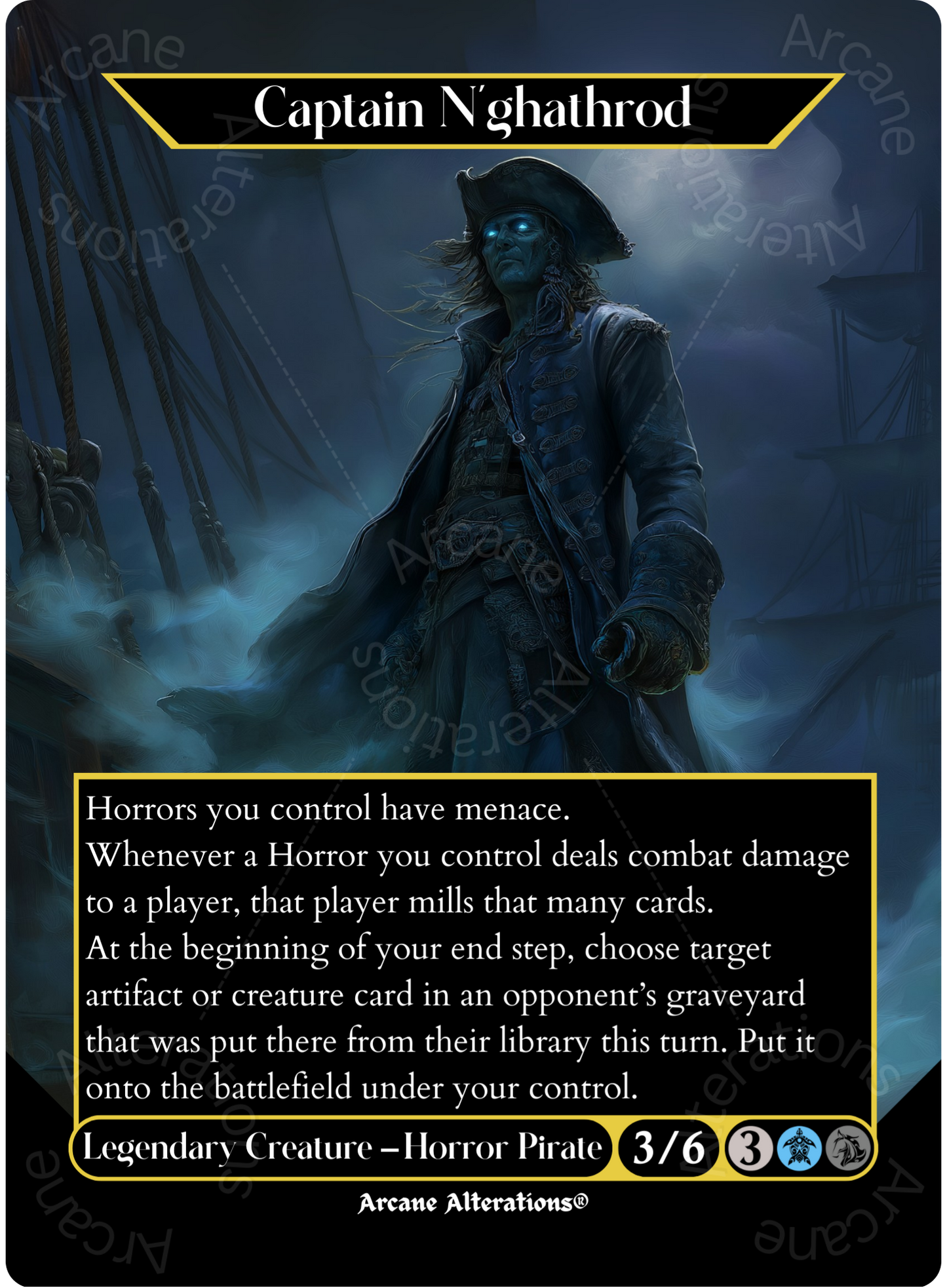 Captain N'ghathrod - Full Art Altered Art Custom Proxy Cards