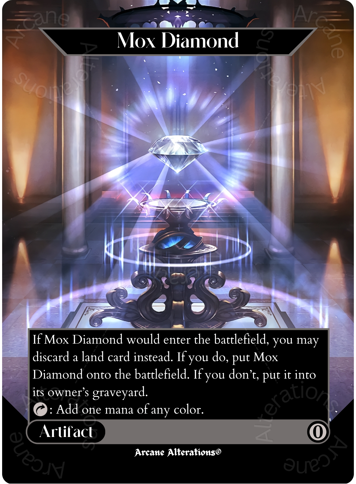 Mox Diamond - Full Art Altered Art Custom Proxy Cards