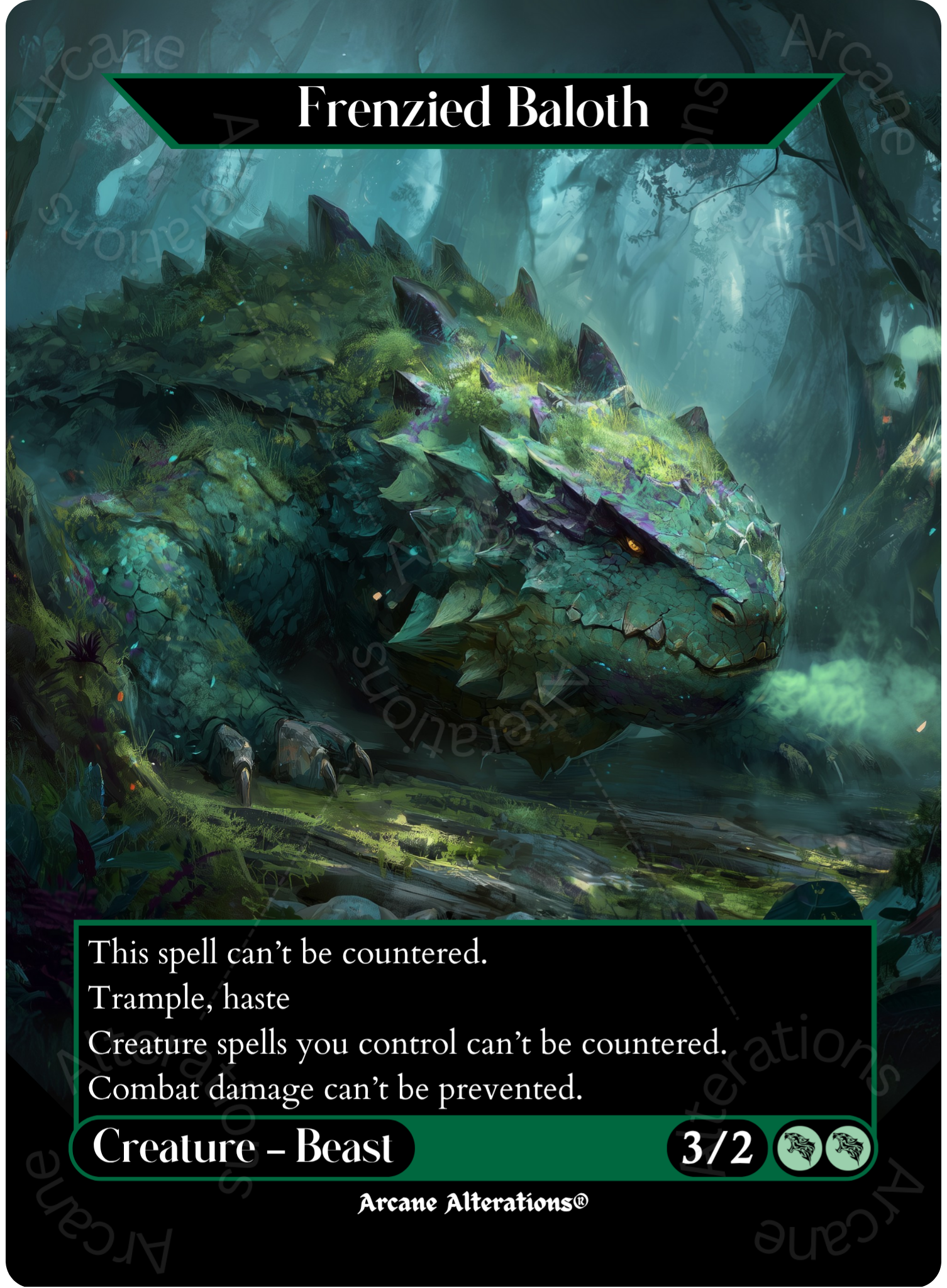 Frenzied Baloth - Full Art Altered Art Custom Proxy Cards Frenzied Baloth - Full Art Altered Art Custom Proxy Cards