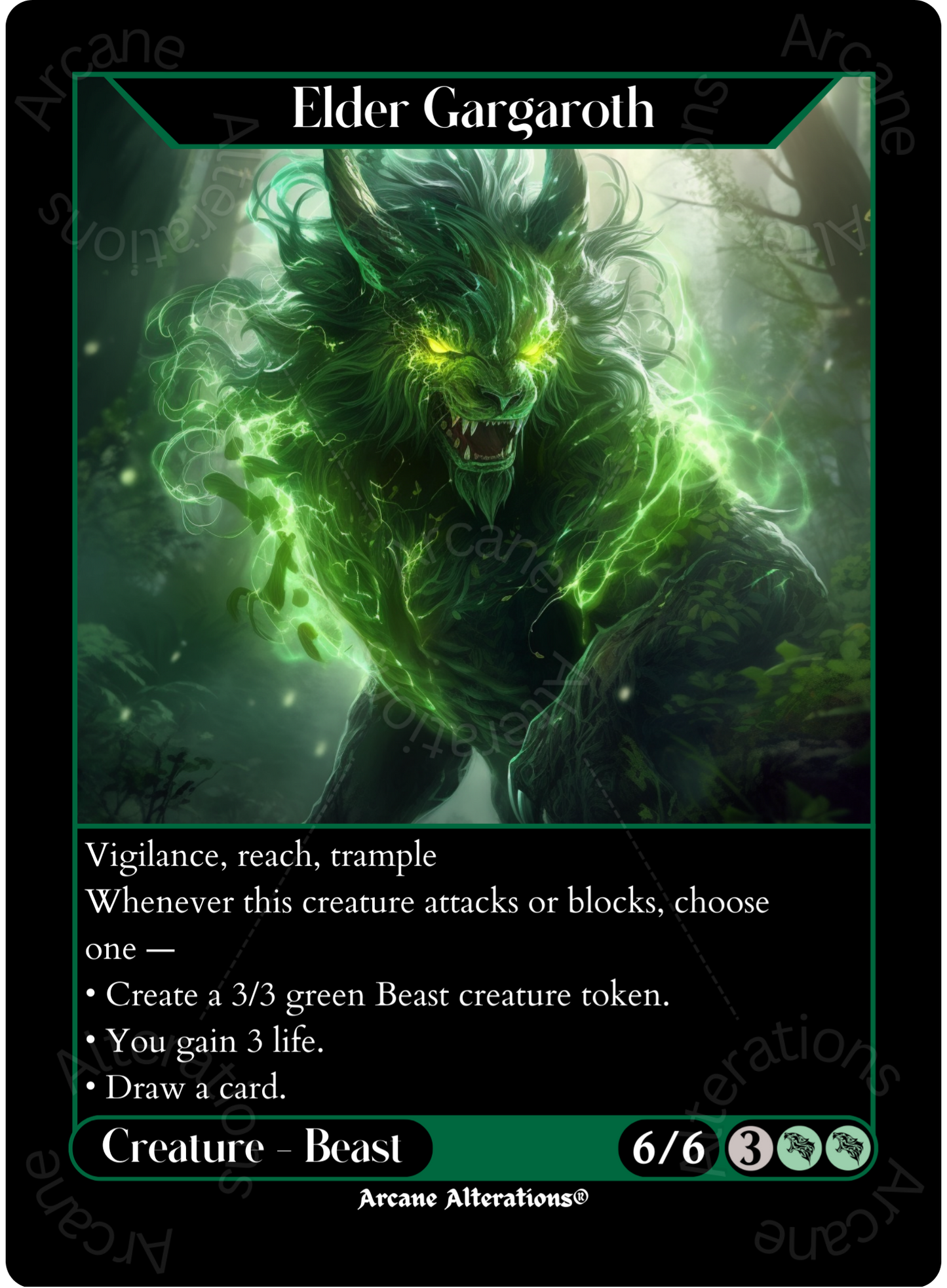 Elder Gargaroth - High Quality Altered Art Custom Proxy Cards