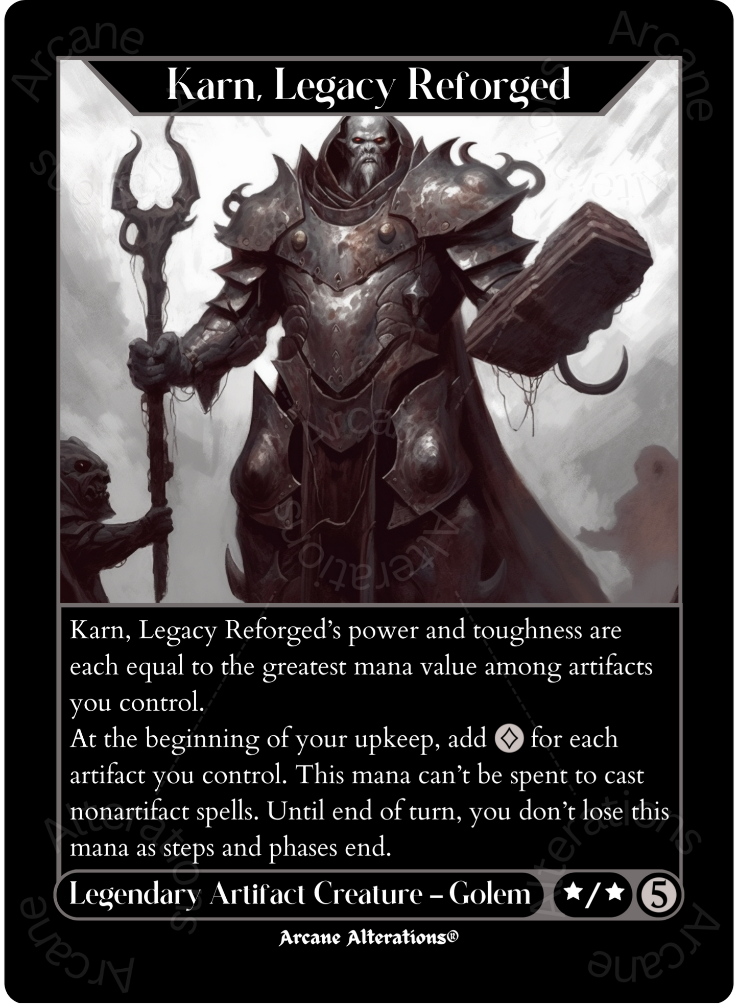 Karn, Legacy Reforged - High Quality Altered Art Custom Proxy Cards