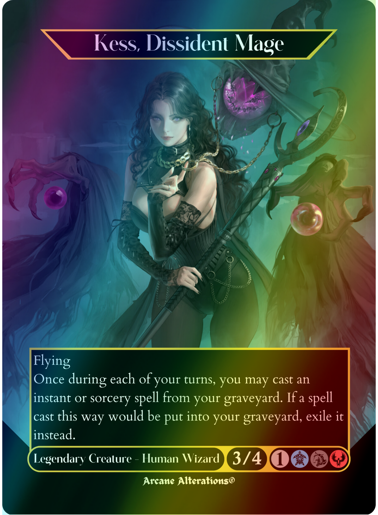 Kess, Dissident Mage - Full Art Altered Art Custom Proxy Cards