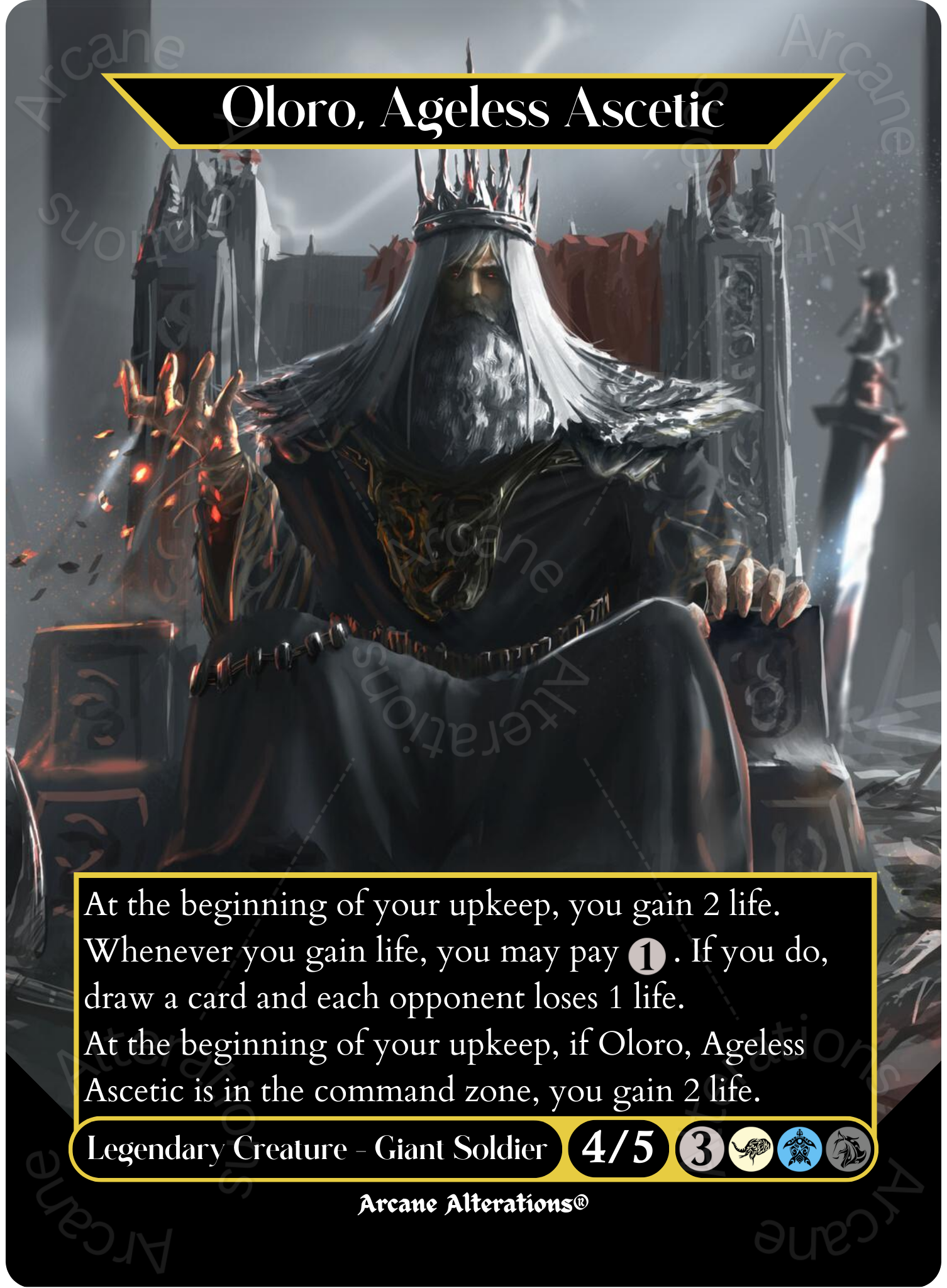 elder scrolls mtg cards Oloro, Ageless Ascetic