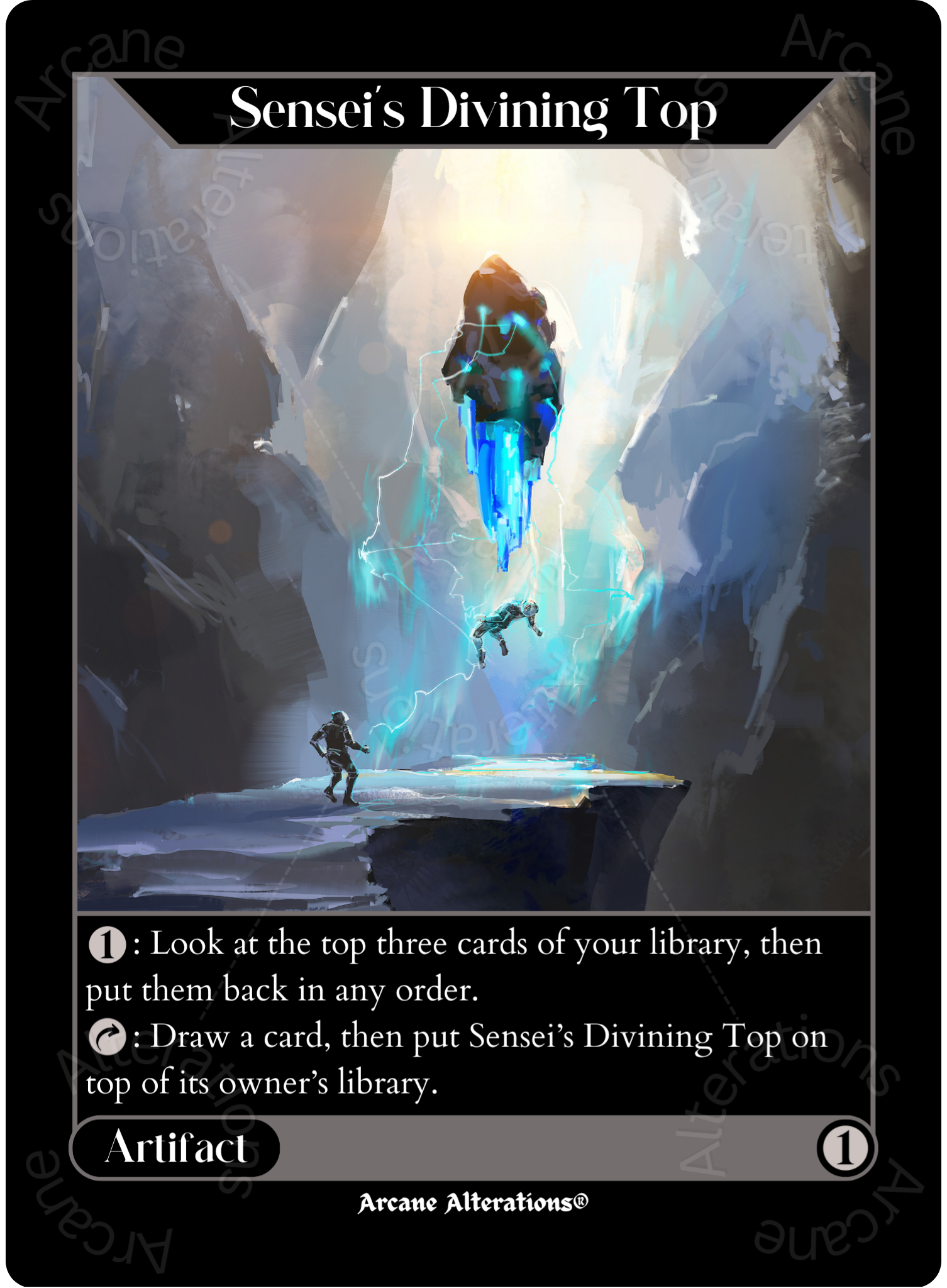 high quality mtg card images FOIL - Library of Alexandria - Custom MTG Card