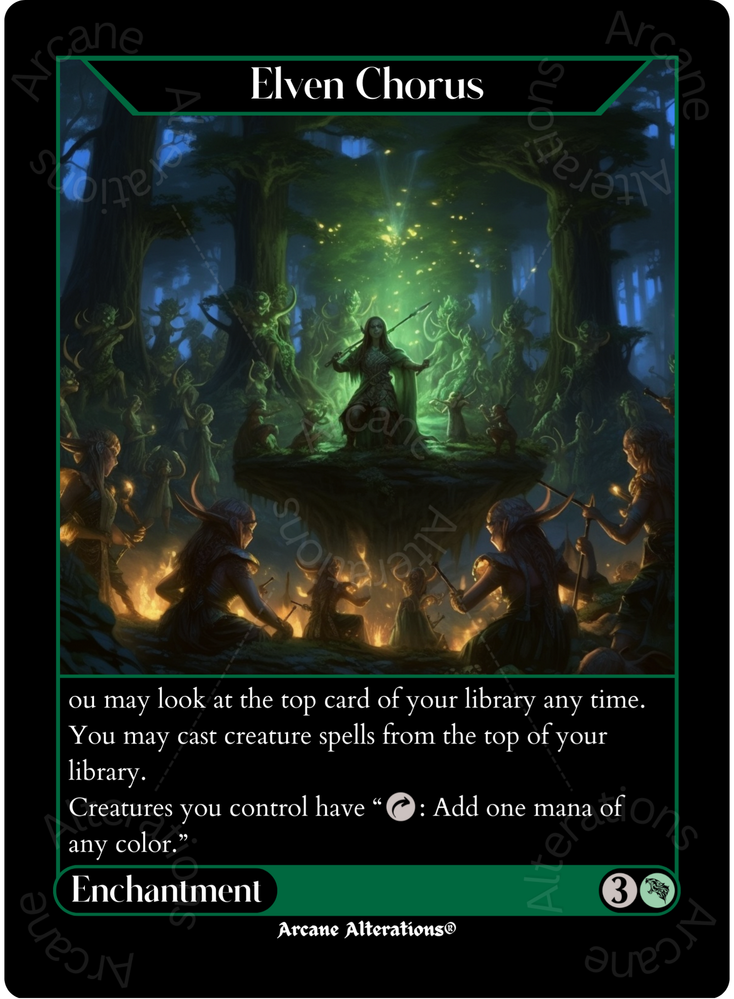 Elven Chorus - High Quality Altered Art Custom Proxy Cards